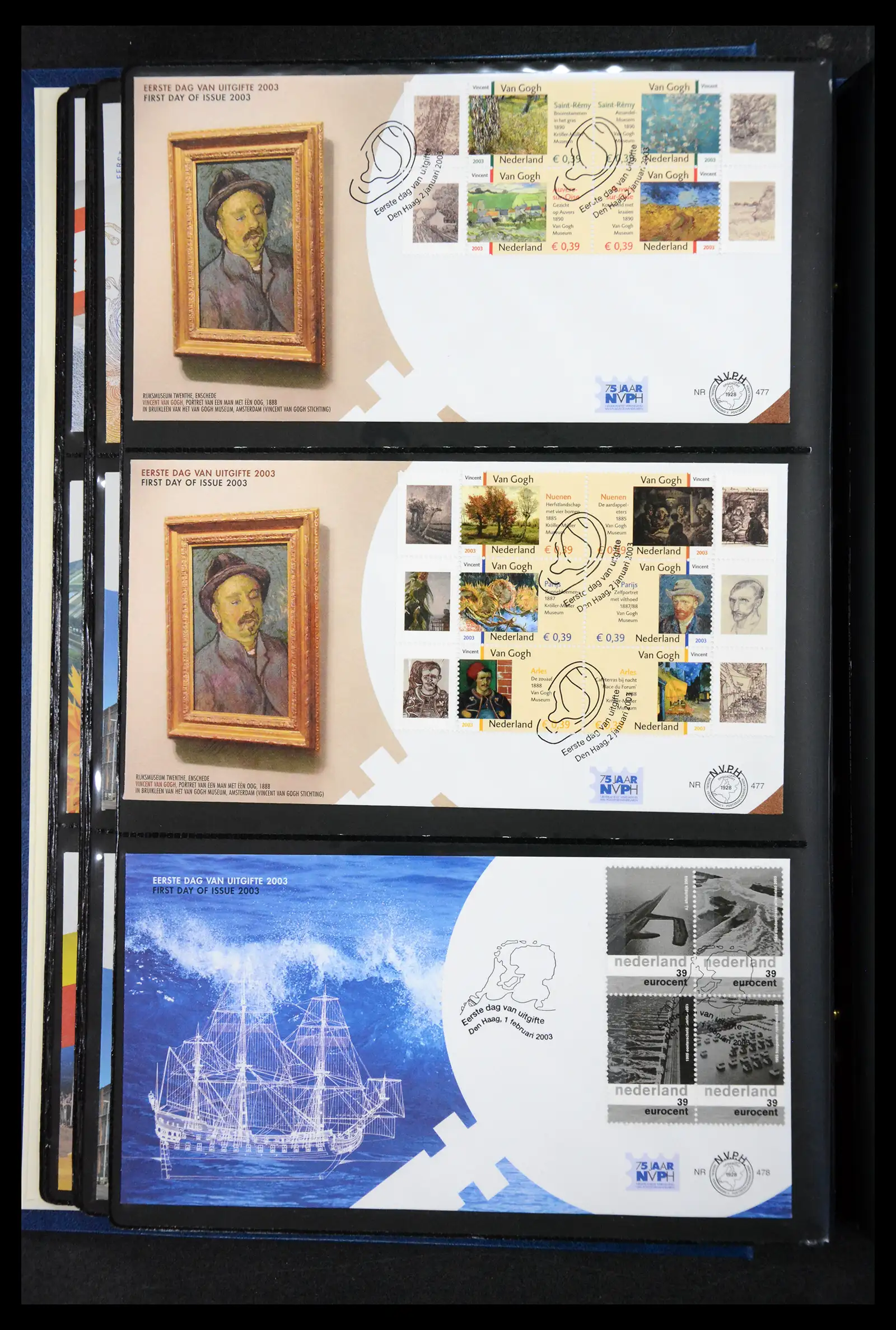 41304 0014 - Postzegelverzameling 41304 Nederland fdc's 2001-eind 2022.