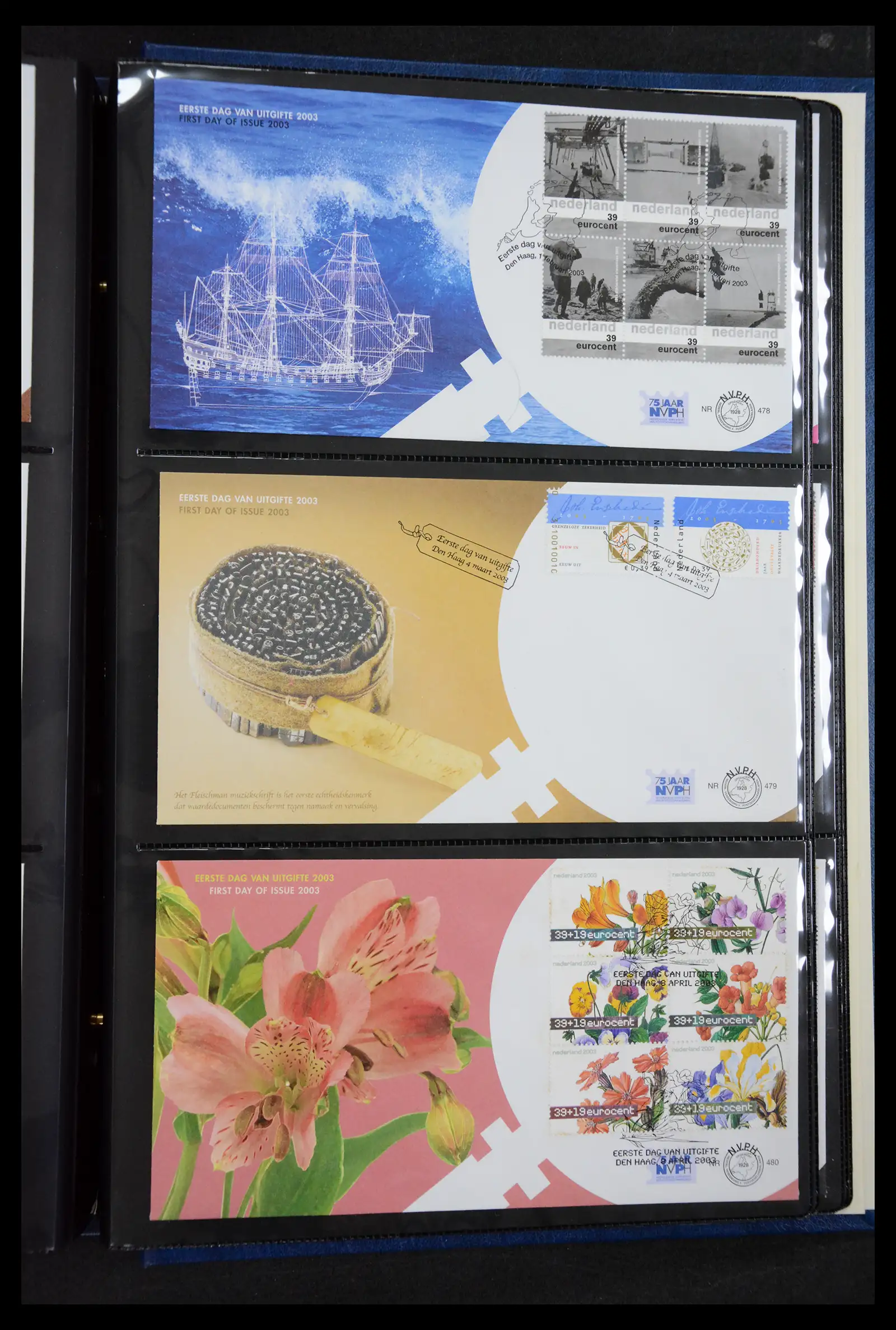 41304 0015 - Postzegelverzameling 41304 Nederland fdc's 2001-eind 2022.