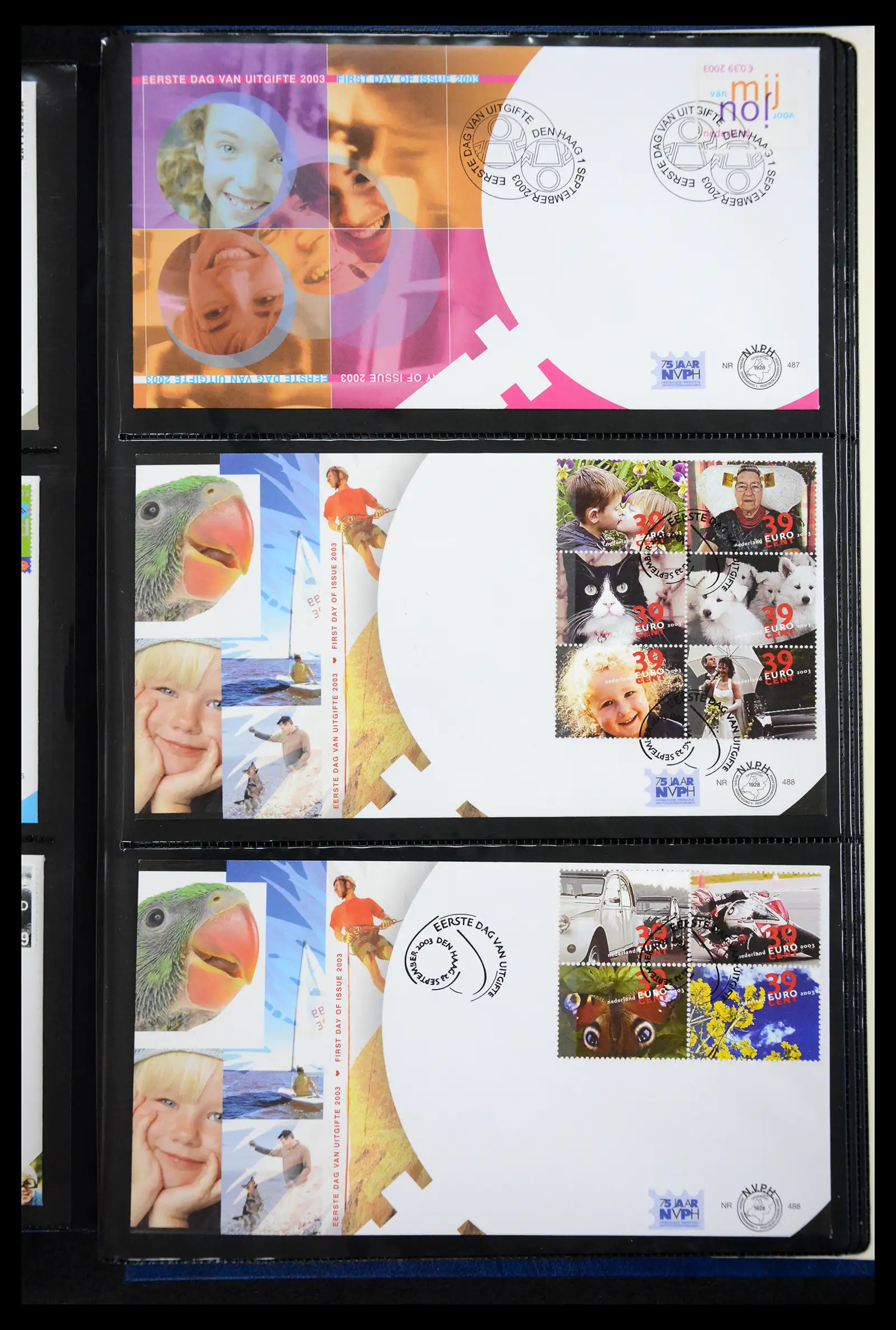 41304 0019 - Postzegelverzameling 41304 Nederland fdc's 2001-eind 2022.