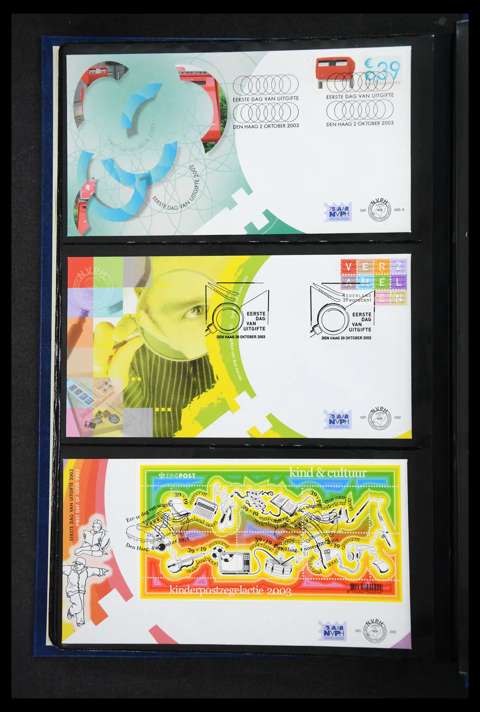 41304 0020 - Postzegelverzameling 41304 Nederland fdc's 2001-eind 2022.