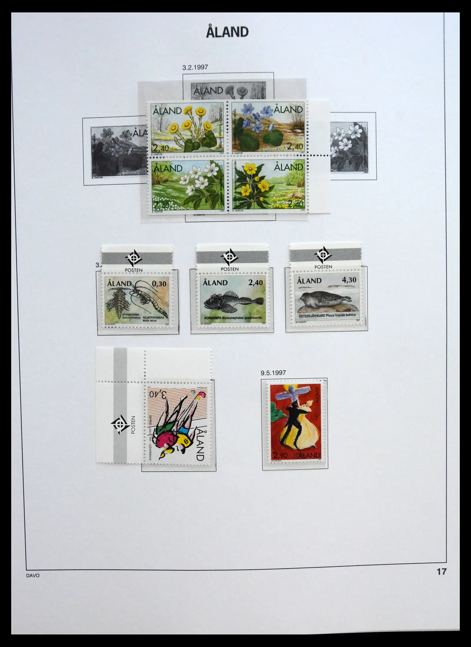 41319 0073 - Postzegelverzameling 41319 Aland postfris compleet 1983-2017.