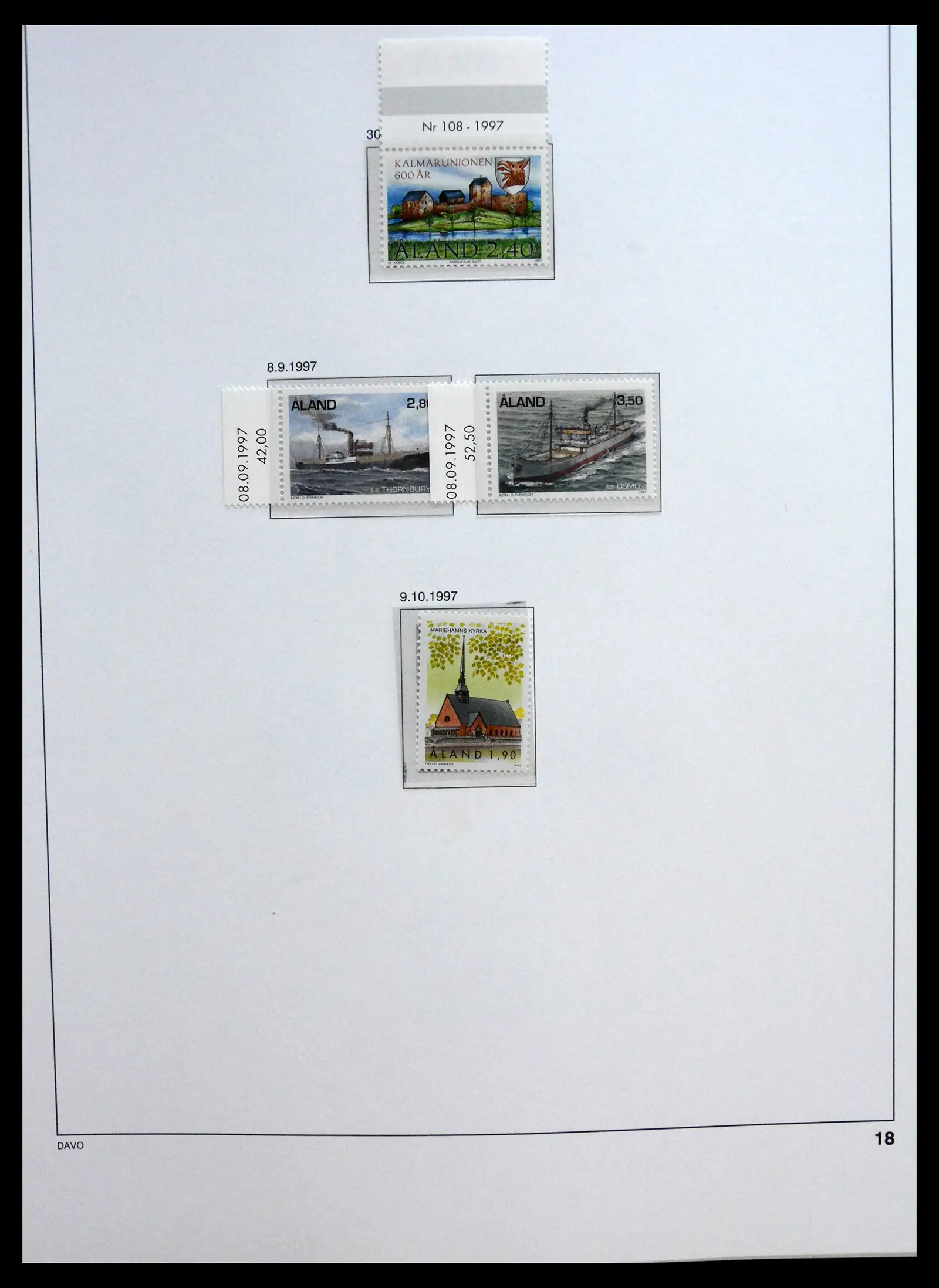 41319 0074 - Postzegelverzameling 41319 Aland postfris compleet 1983-2017.