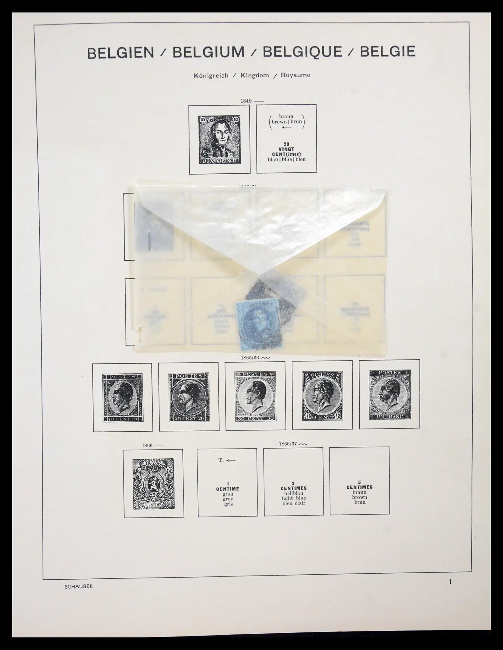 41329 0002 - Stamp collection 41329 Belgium 1869-1982.