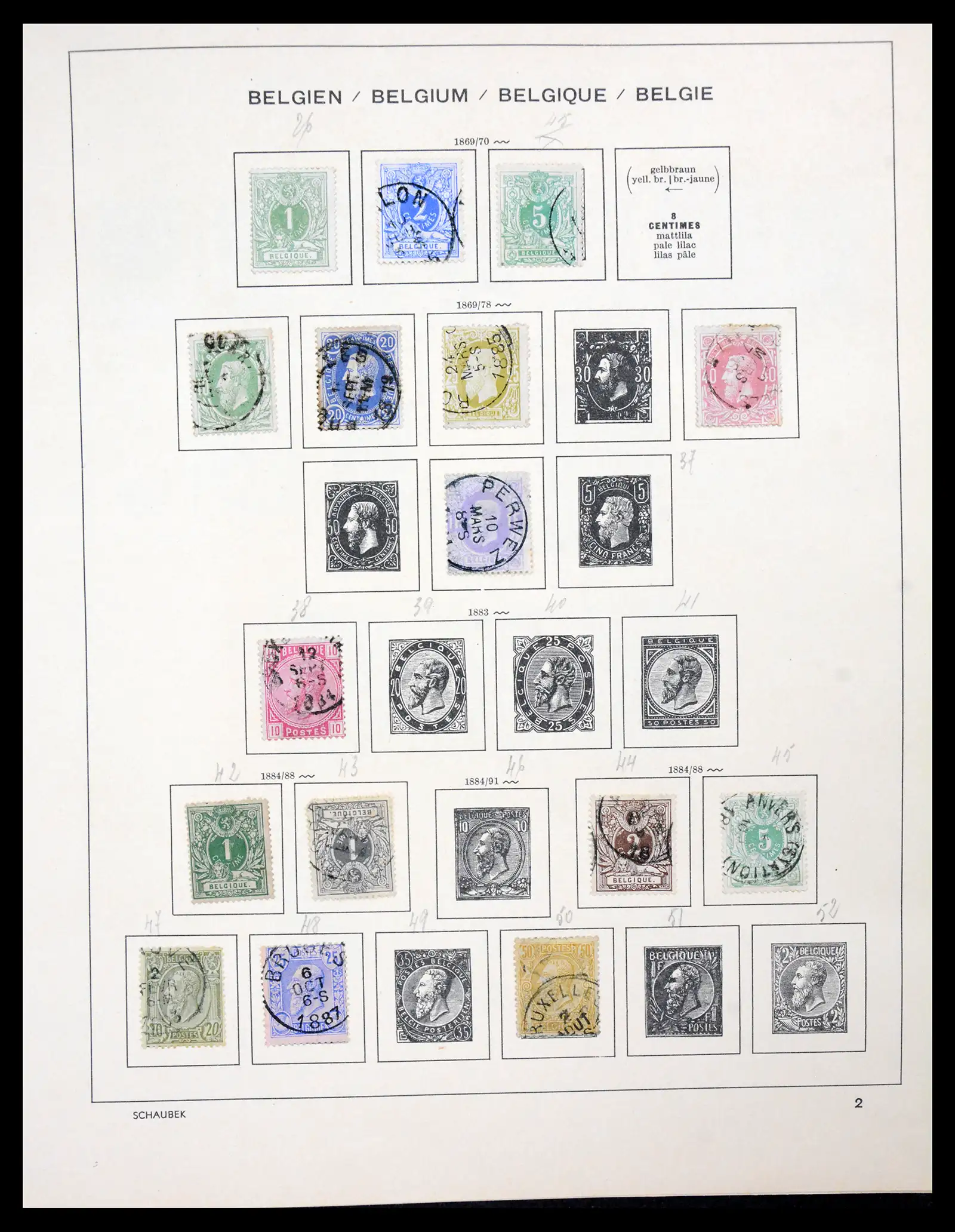 41329 0003 - Stamp collection 41329 Belgium 1869-1982.