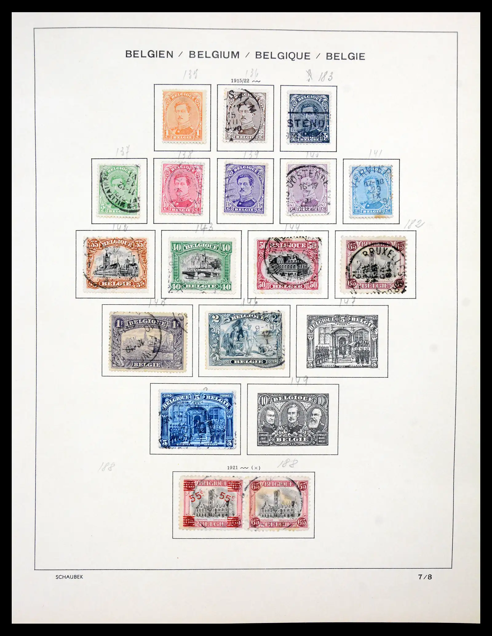 41329 0008 - Stamp collection 41329 Belgium 1869-1982.