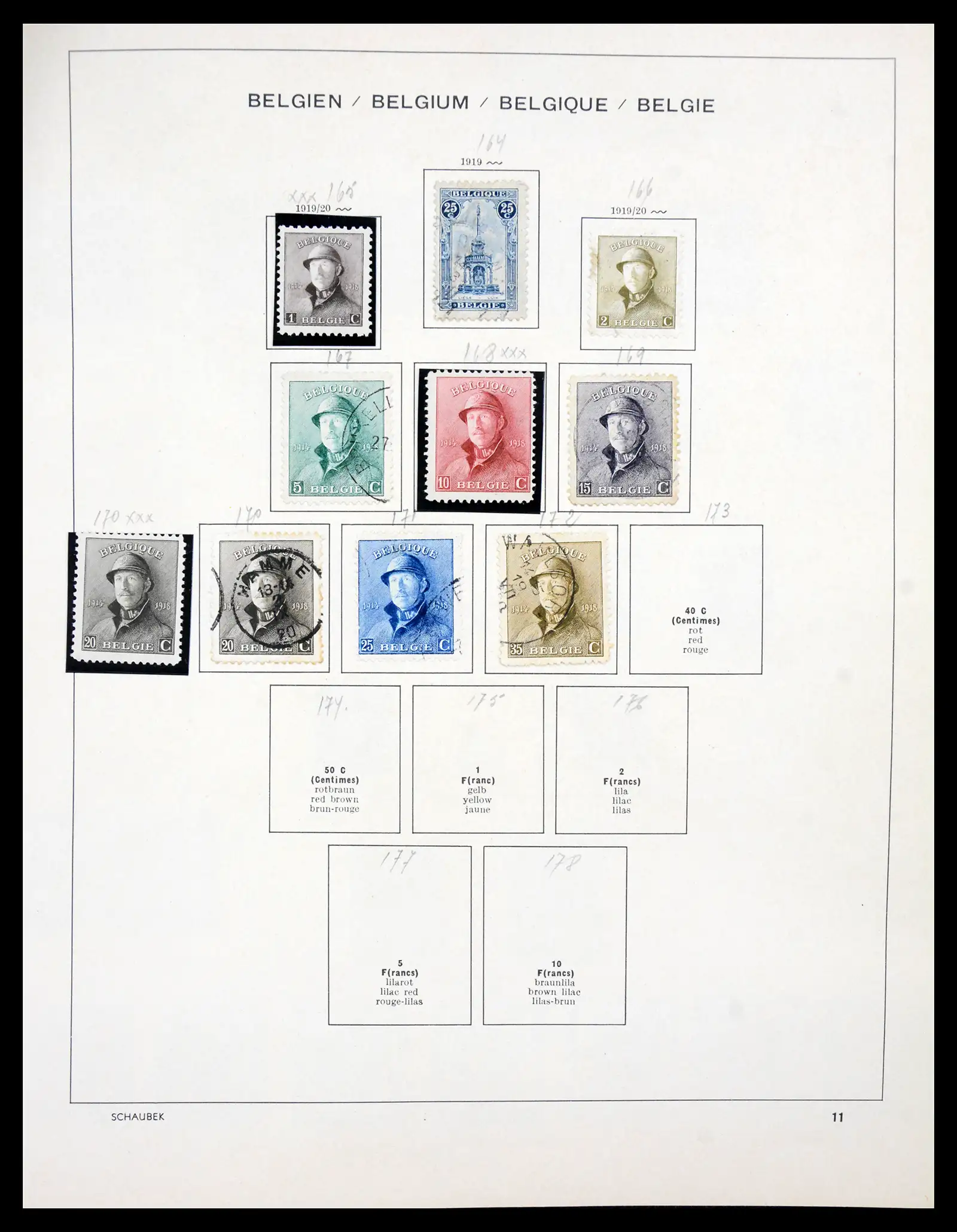 41329 0009 - Stamp collection 41329 Belgium 1869-1982.