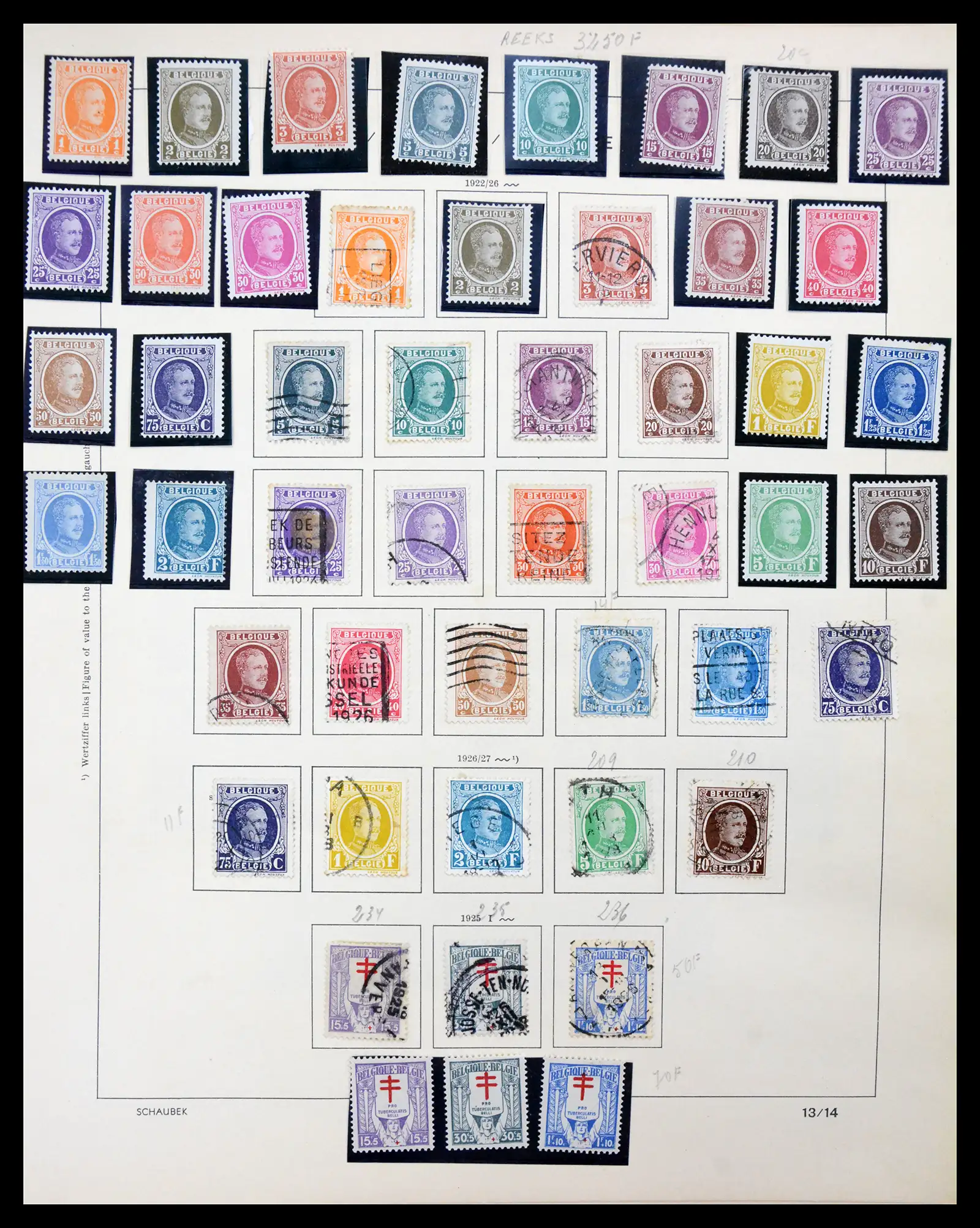 41329 0011 - Stamp collection 41329 Belgium 1869-1982.