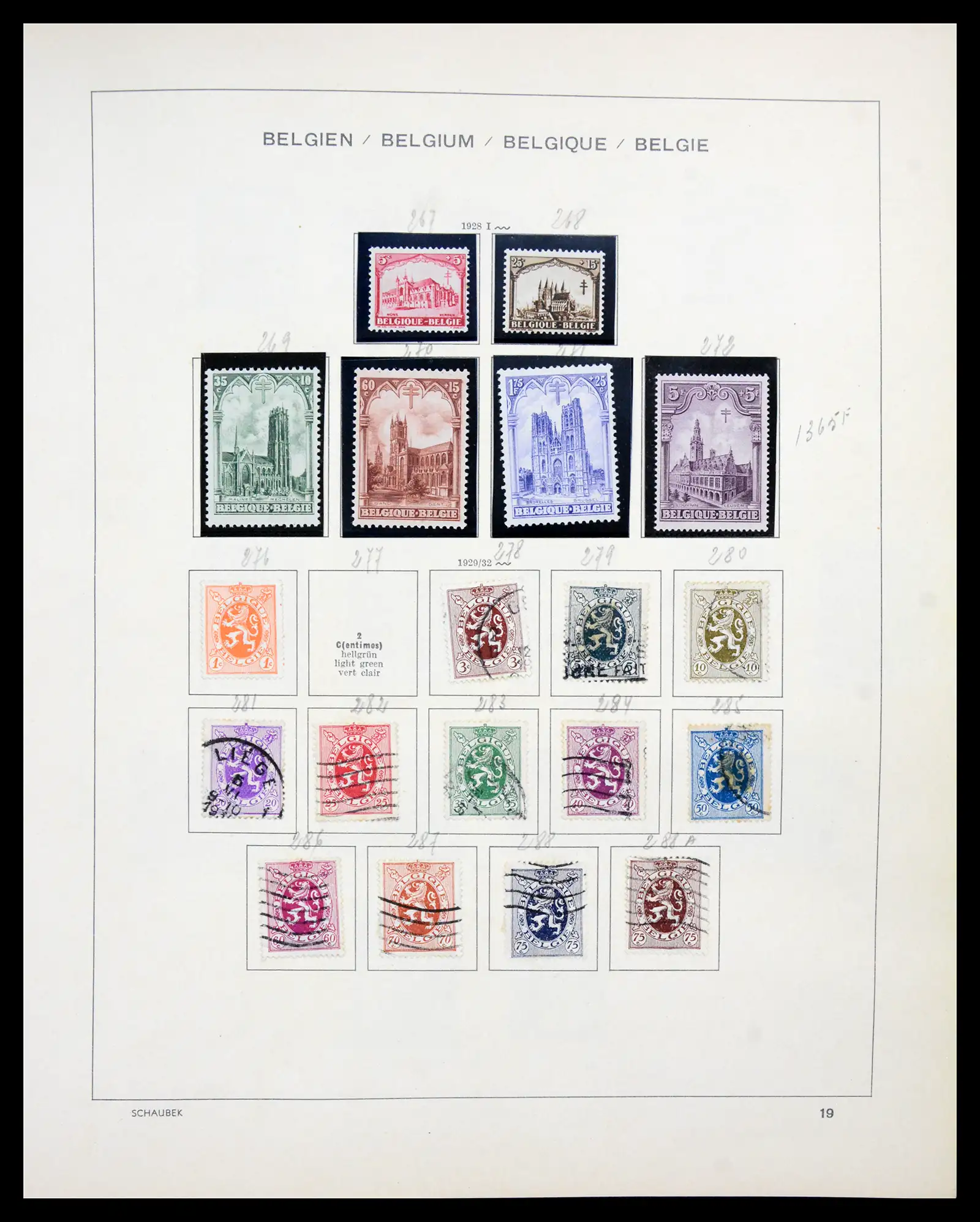 41329 0015 - Stamp collection 41329 Belgium 1869-1982.