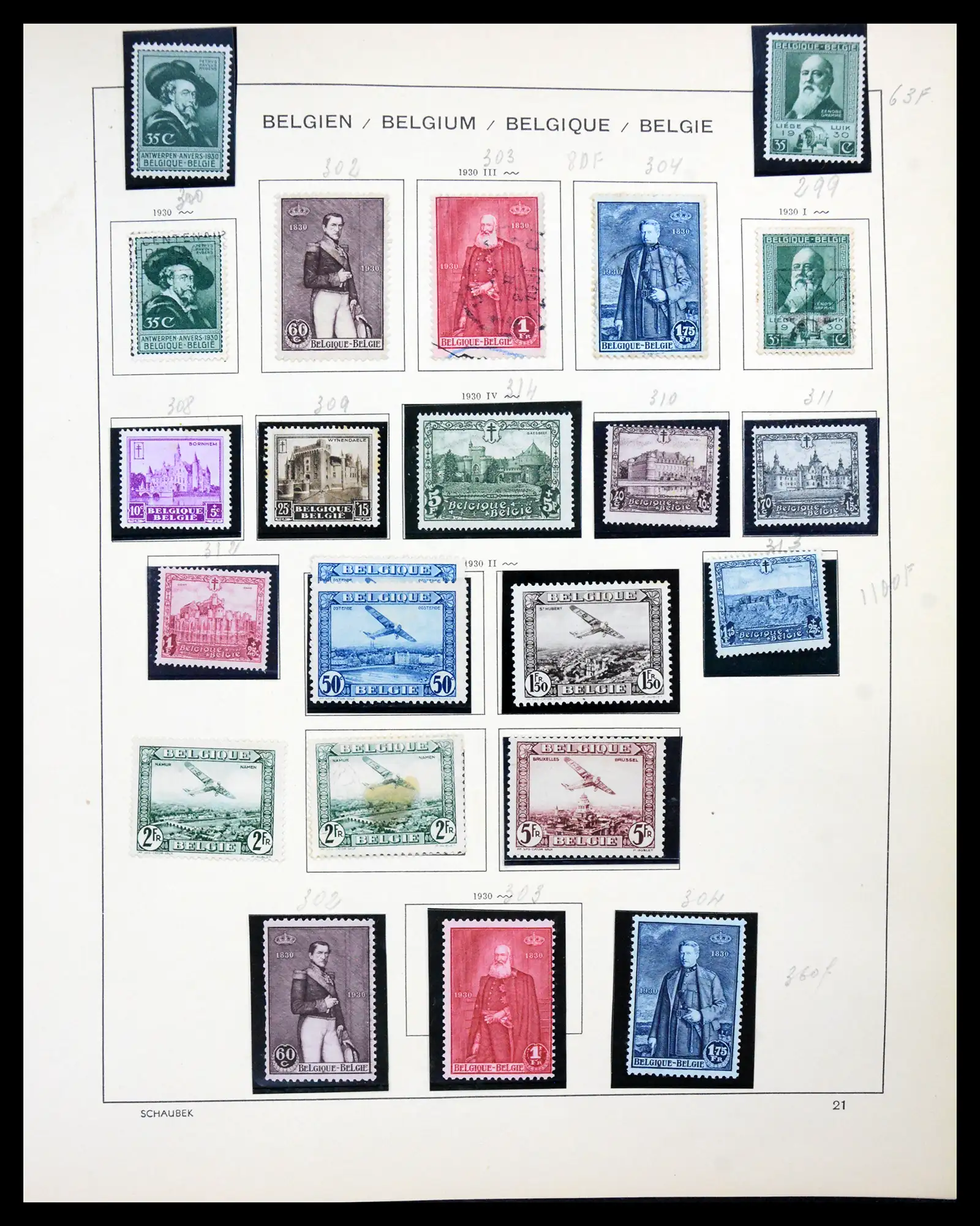 41329 0017 - Stamp collection 41329 Belgium 1869-1982.