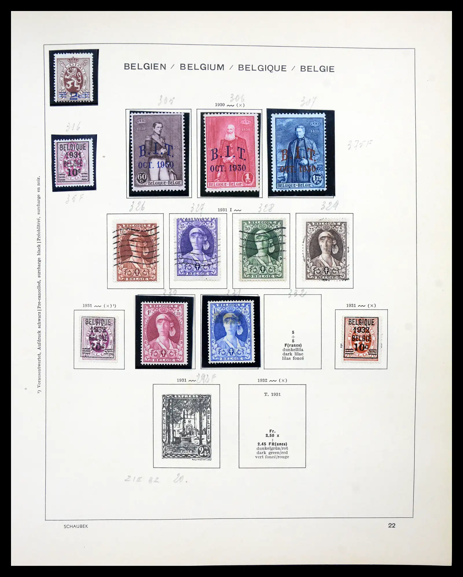41329 0018 - Stamp collection 41329 Belgium 1869-1982.