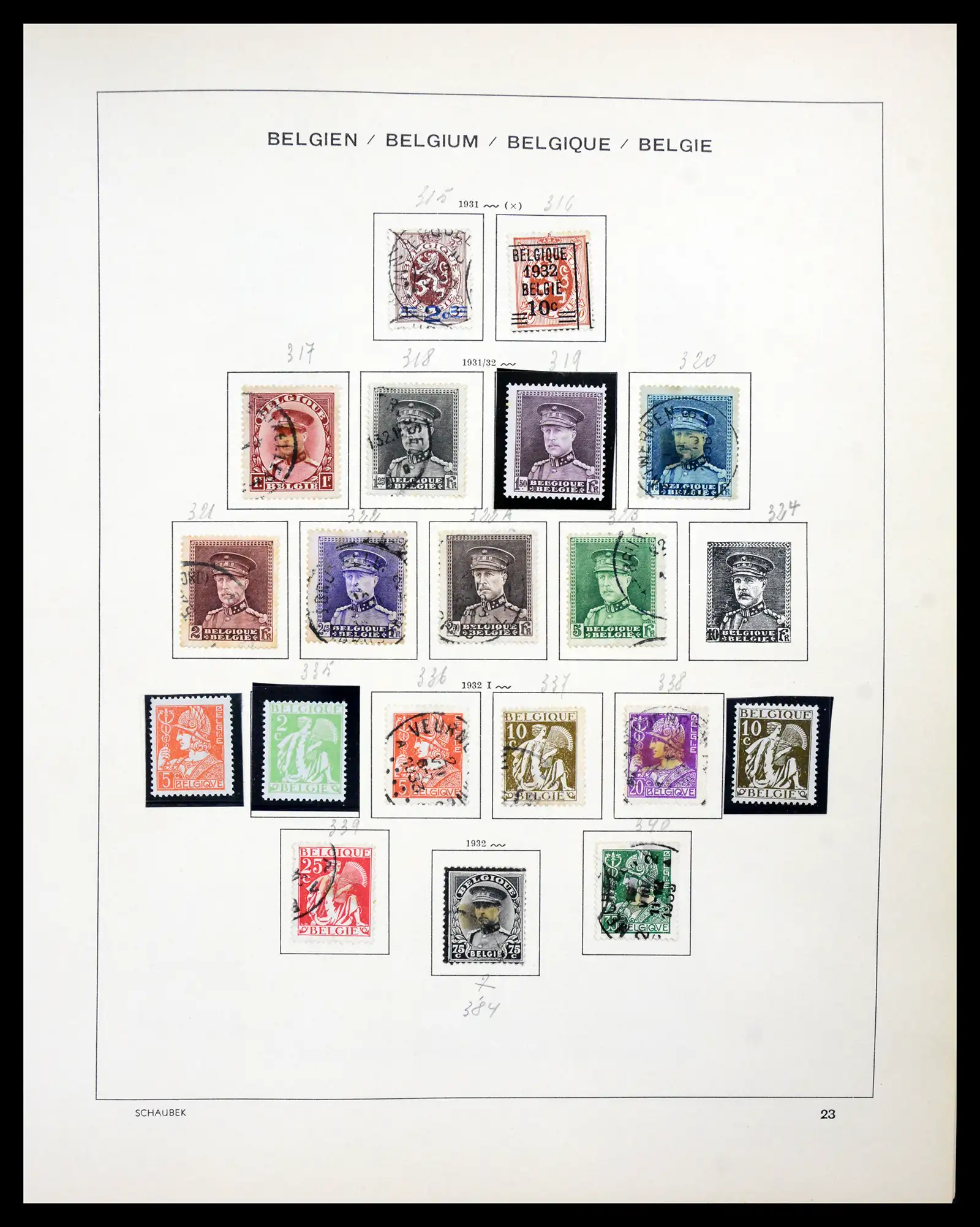 41329 0019 - Stamp collection 41329 Belgium 1869-1982.