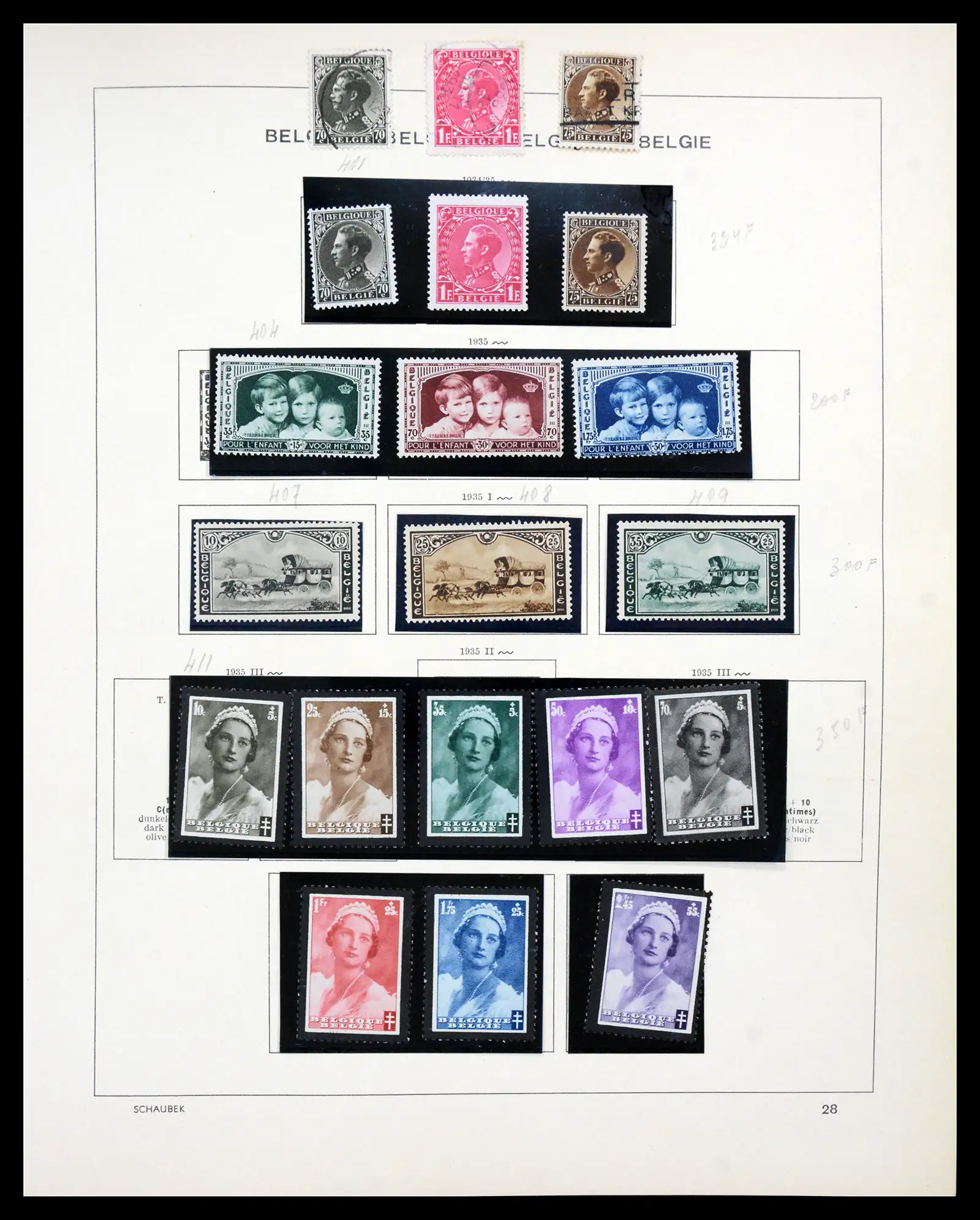 41329 0023 - Postzegelverzameling 41329 Belgie 1869-1982.