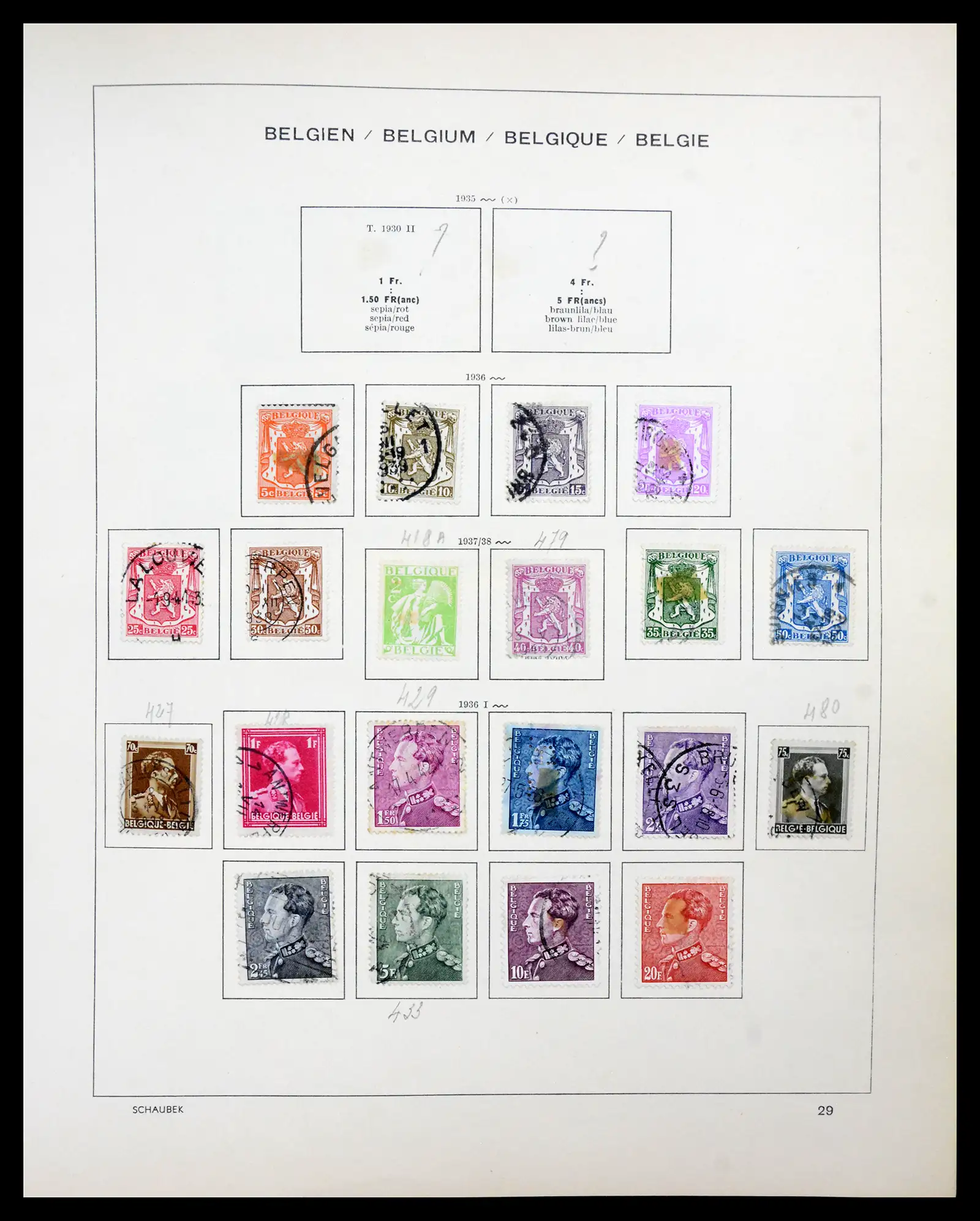 41329 0024 - Postzegelverzameling 41329 Belgie 1869-1982.