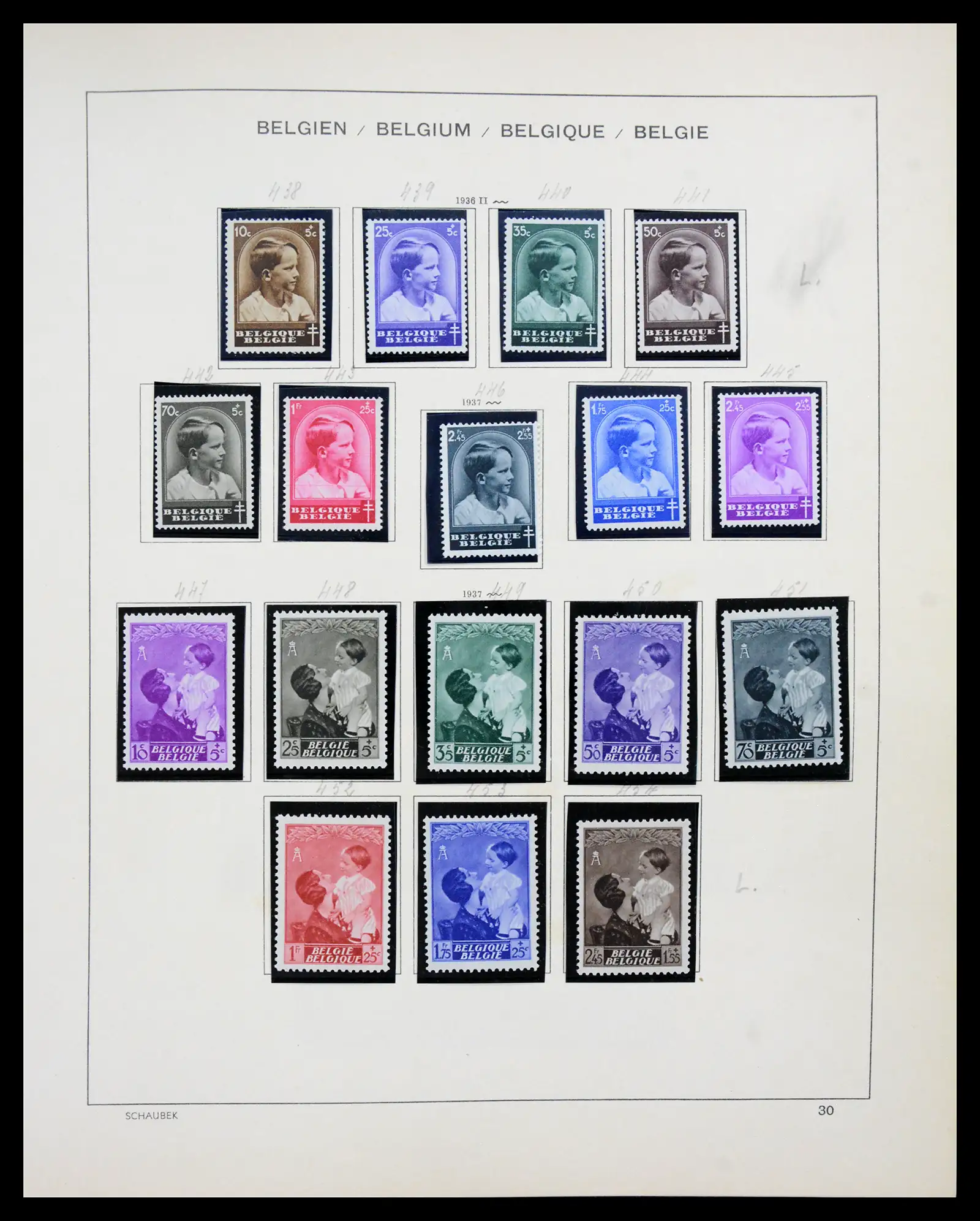 41329 0025 - Postzegelverzameling 41329 Belgie 1869-1982.