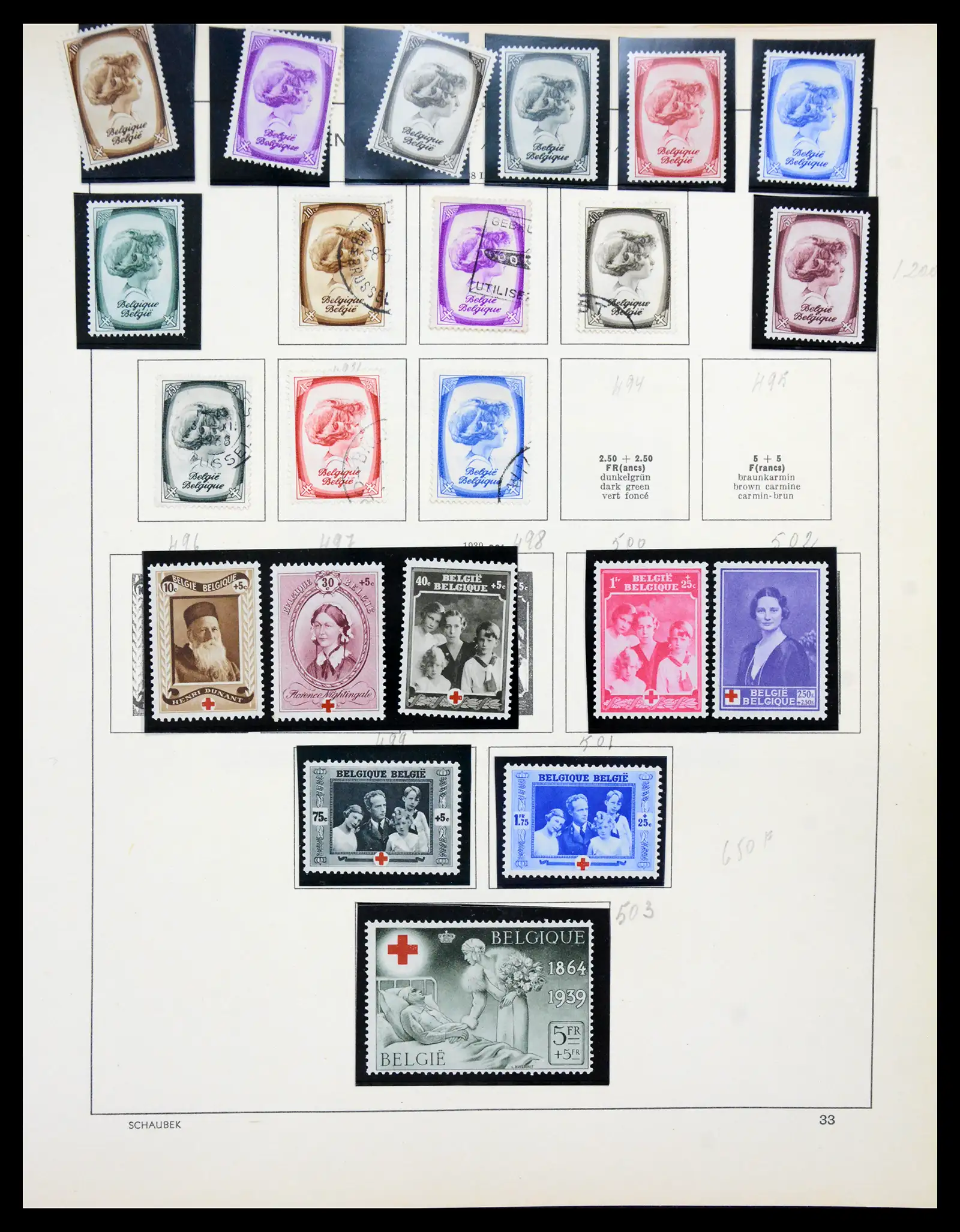 41329 0028 - Postzegelverzameling 41329 Belgie 1869-1982.