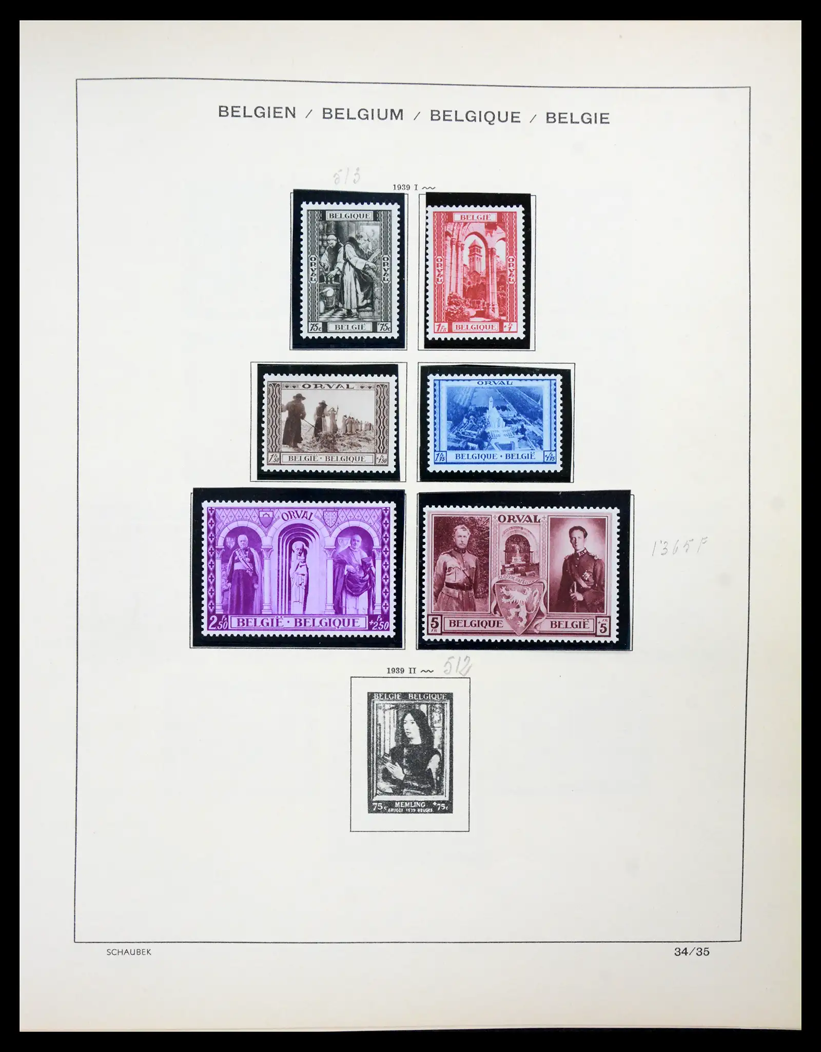 41329 0029 - Postzegelverzameling 41329 Belgie 1869-1982.