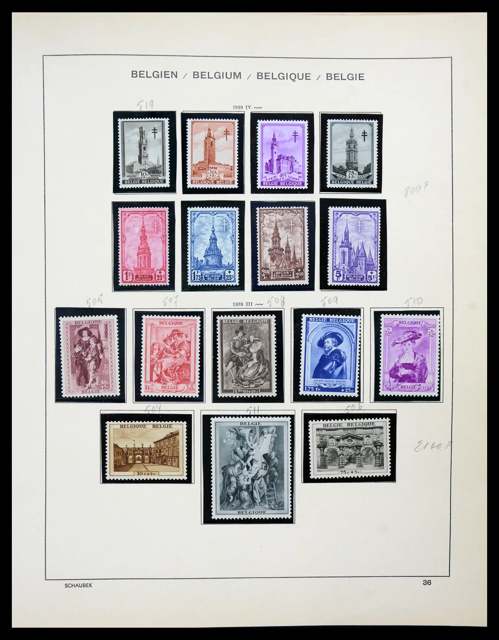 41329 0030 - Postzegelverzameling 41329 Belgie 1869-1982.