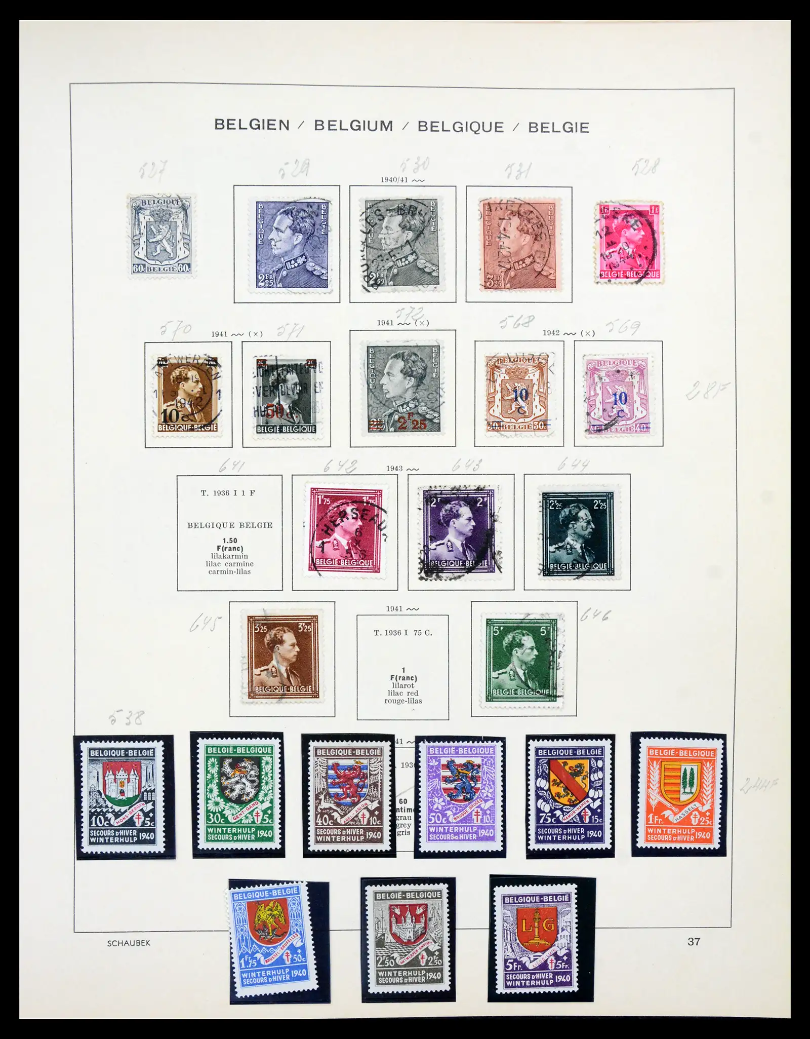 41329 0032 - Postzegelverzameling 41329 Belgie 1869-1982.