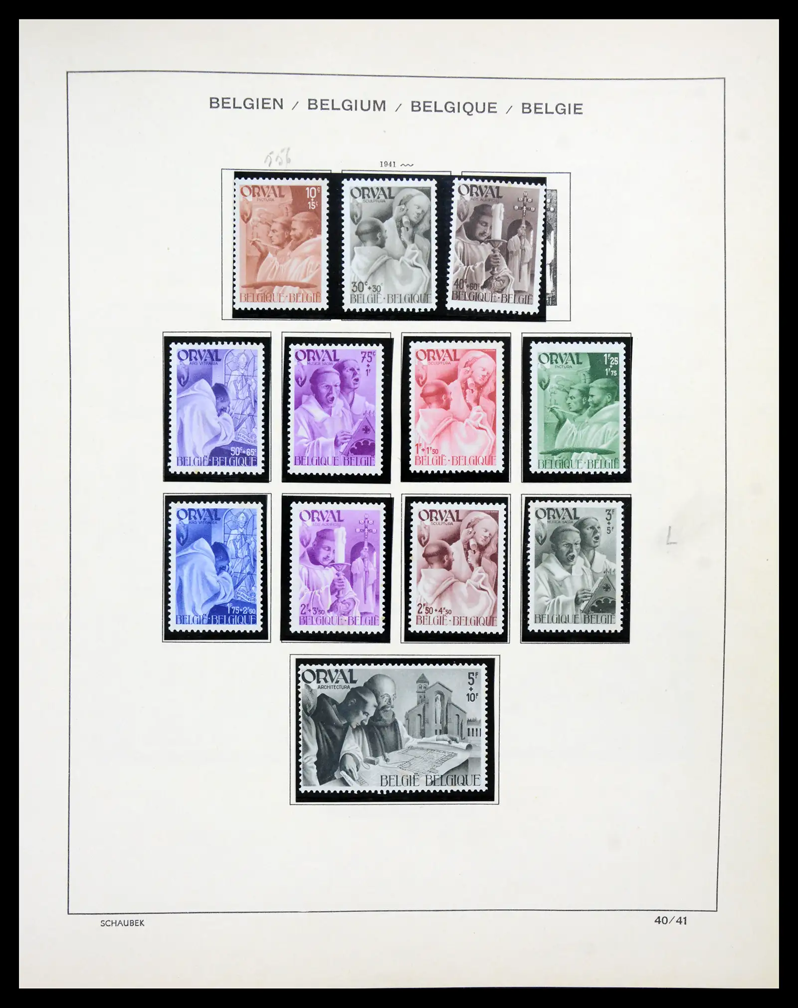 41329 0034 - Postzegelverzameling 41329 Belgie 1869-1982.