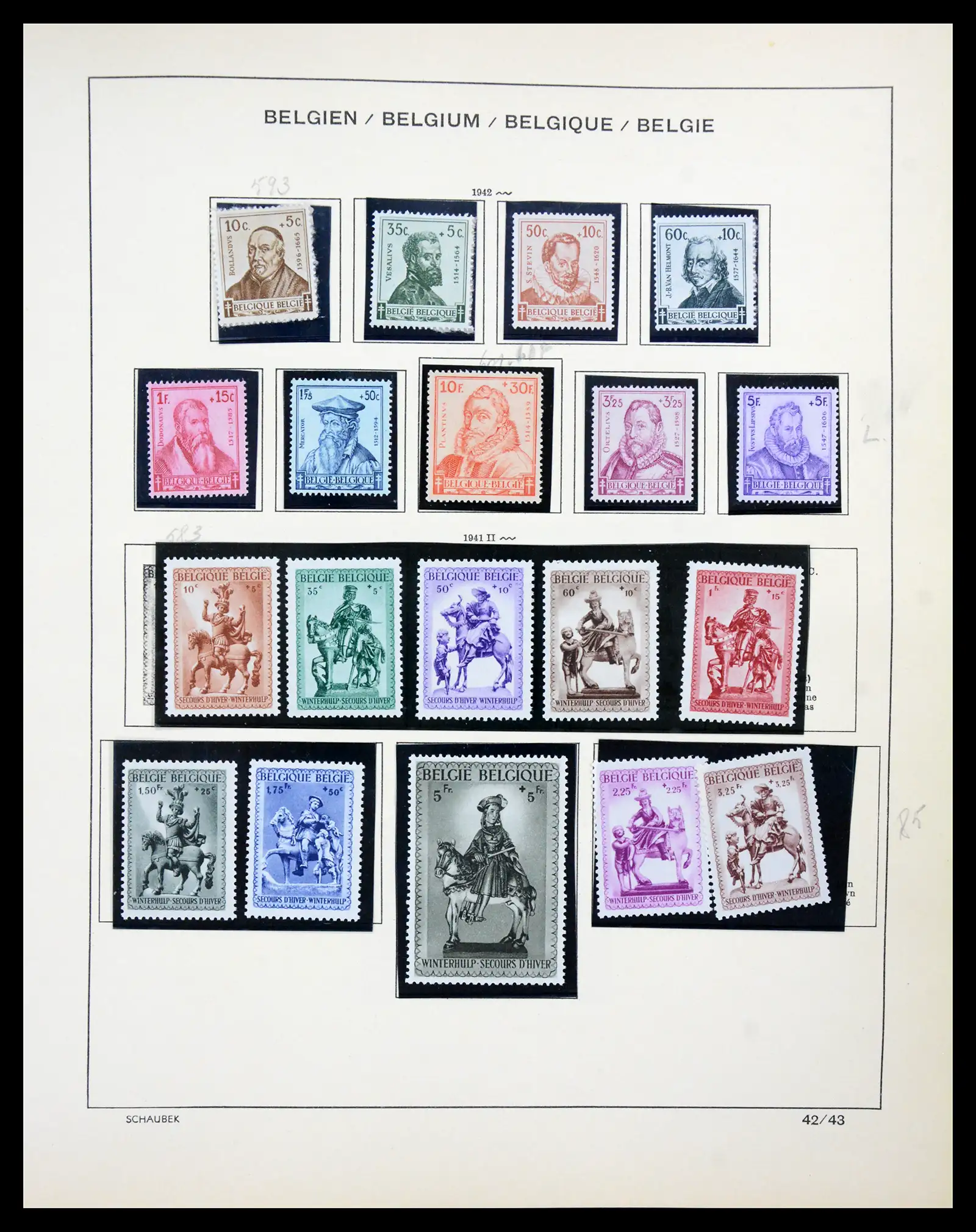 41329 0035 - Postzegelverzameling 41329 Belgie 1869-1982.