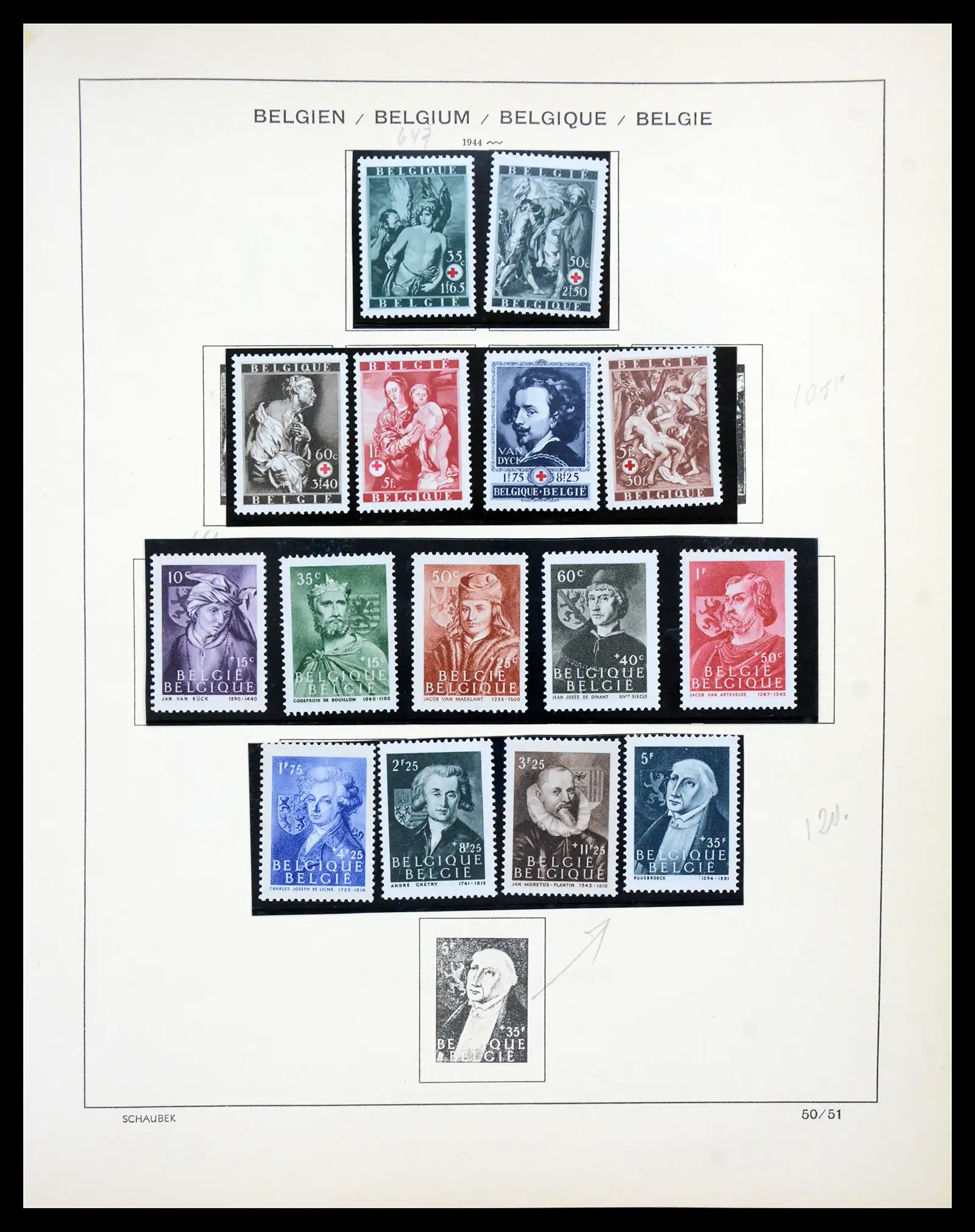 41329 0040 - Postzegelverzameling 41329 Belgie 1869-1982.