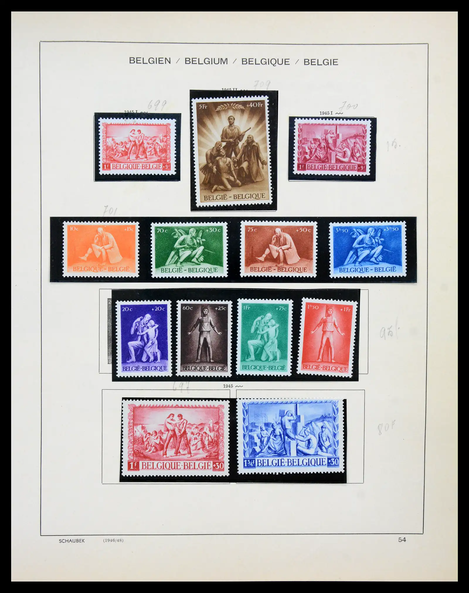 41329 0043 - Postzegelverzameling 41329 Belgie 1869-1982.