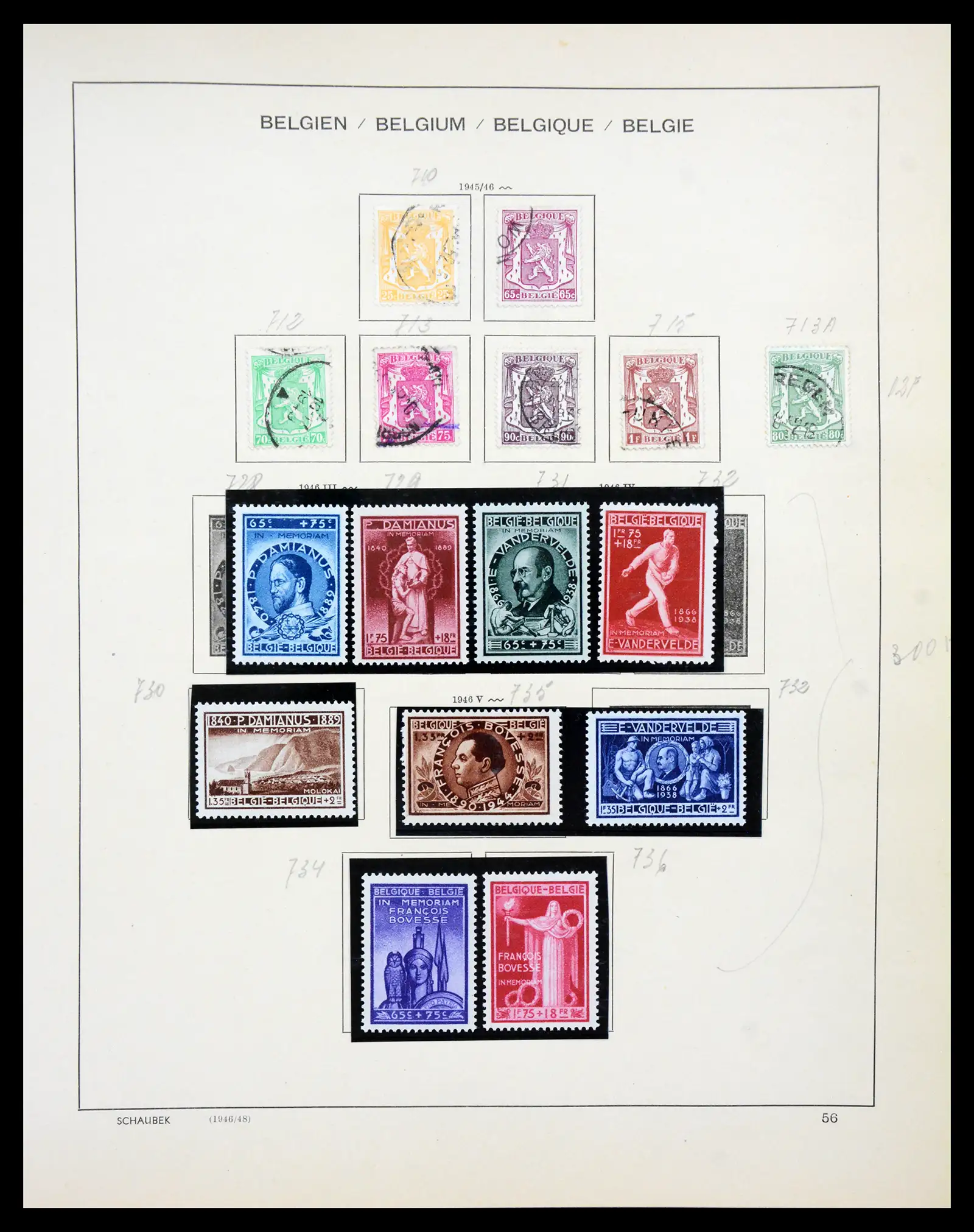 41329 0045 - Postzegelverzameling 41329 Belgie 1869-1982.