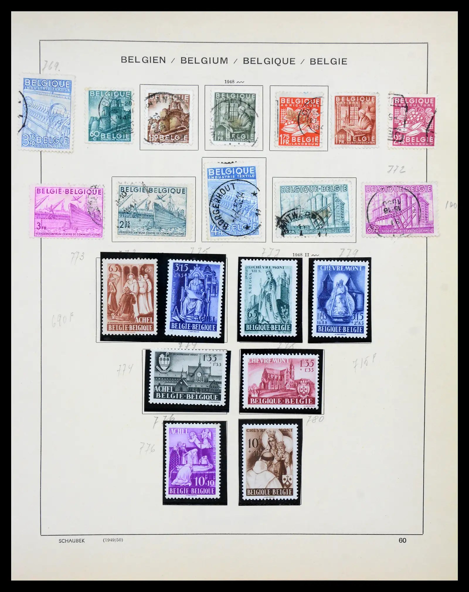 41329 0048 - Postzegelverzameling 41329 Belgie 1869-1982.