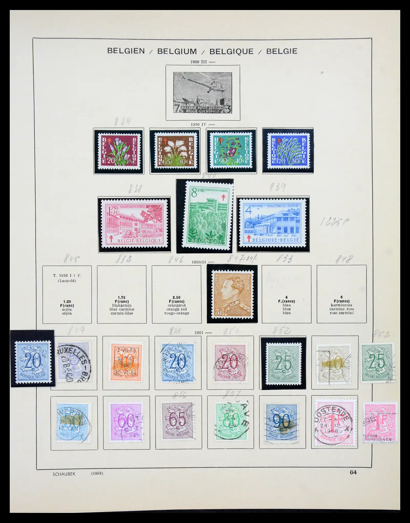 41329 0052 - Postzegelverzameling 41329 Belgie 1869-1982.