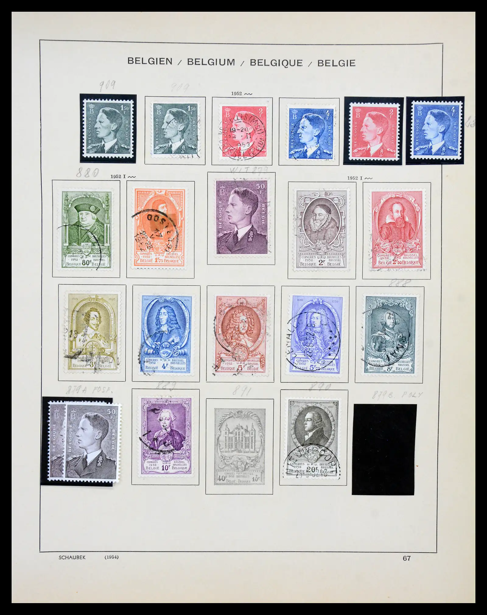 41329 0056 - Postzegelverzameling 41329 Belgie 1869-1982.