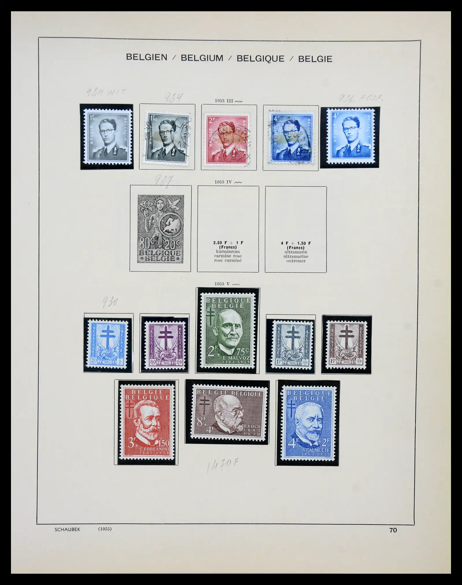 41329 0059 - Postzegelverzameling 41329 Belgie 1869-1982.