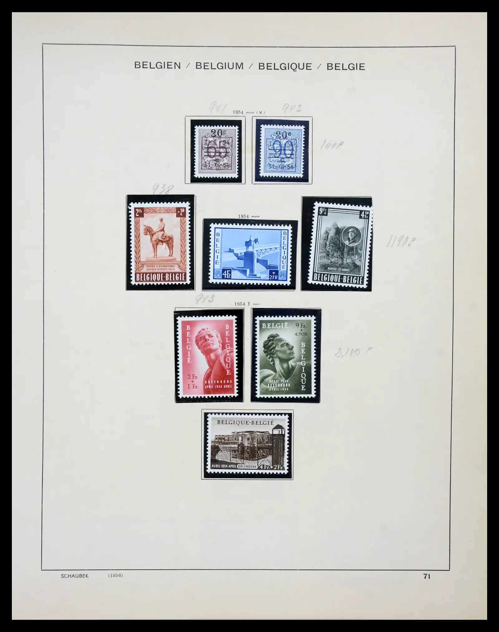 41329 0060 - Postzegelverzameling 41329 Belgie 1869-1982.