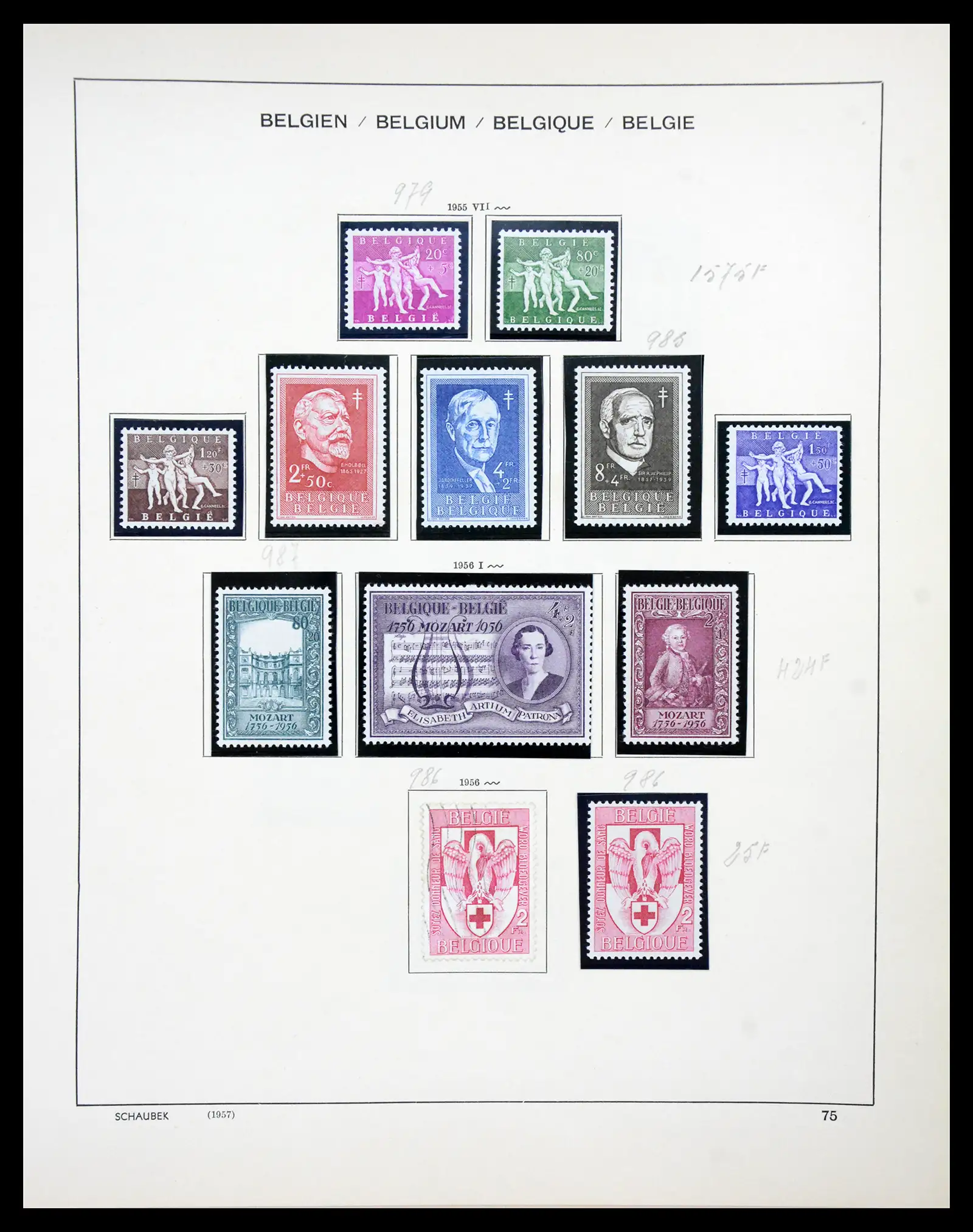 41329 0064 - Postzegelverzameling 41329 Belgie 1869-1982.