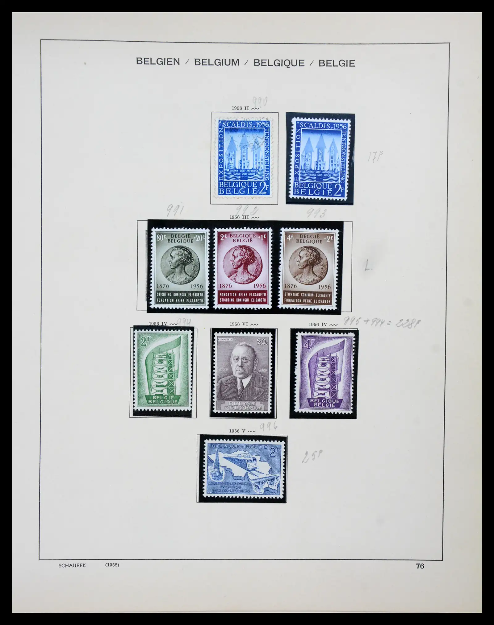 41329 0065 - Postzegelverzameling 41329 Belgie 1869-1982.