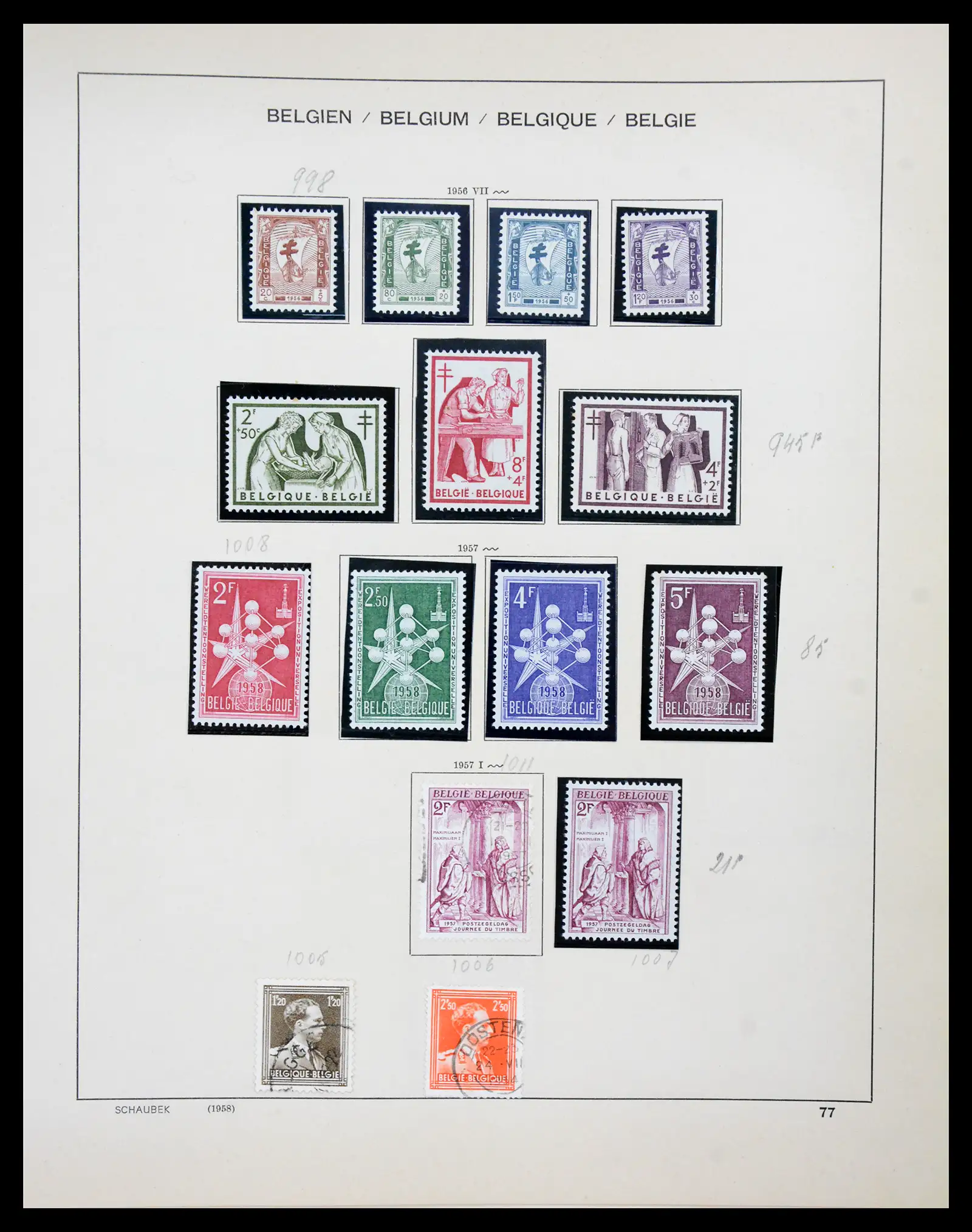 41329 0066 - Postzegelverzameling 41329 Belgie 1869-1982.