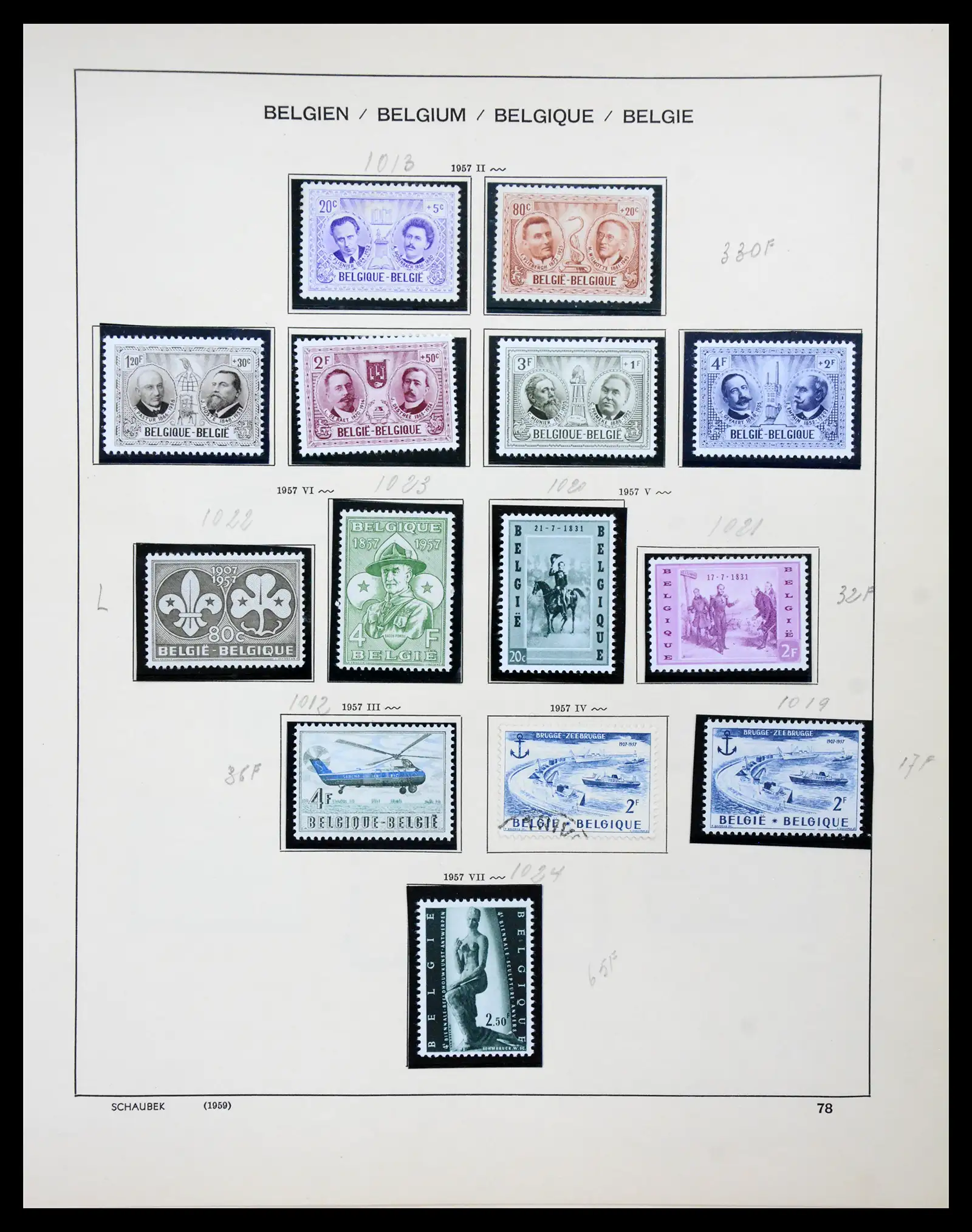 41329 0067 - Postzegelverzameling 41329 Belgie 1869-1982.