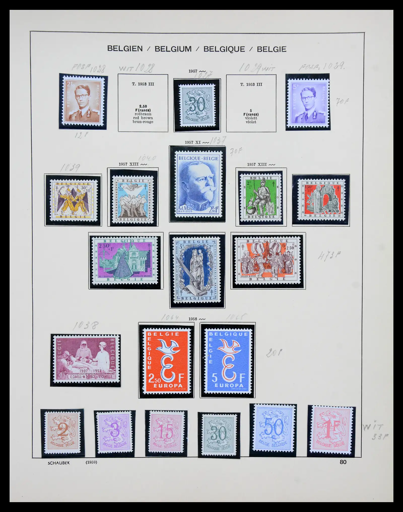 41329 0069 - Postzegelverzameling 41329 Belgie 1869-1982.