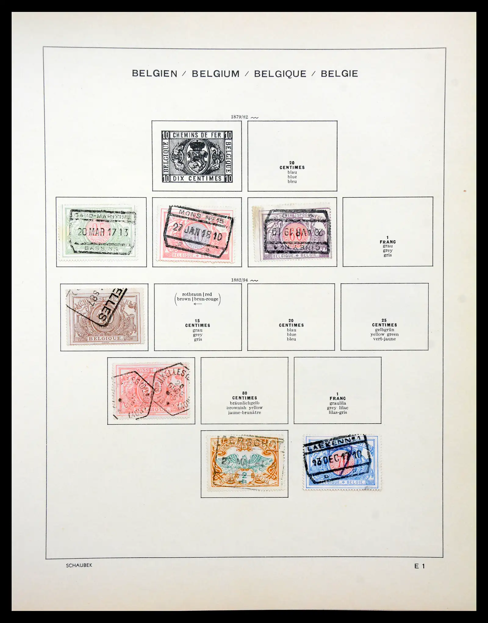 41329 0088 - Postzegelverzameling 41329 Belgie 1869-1982.