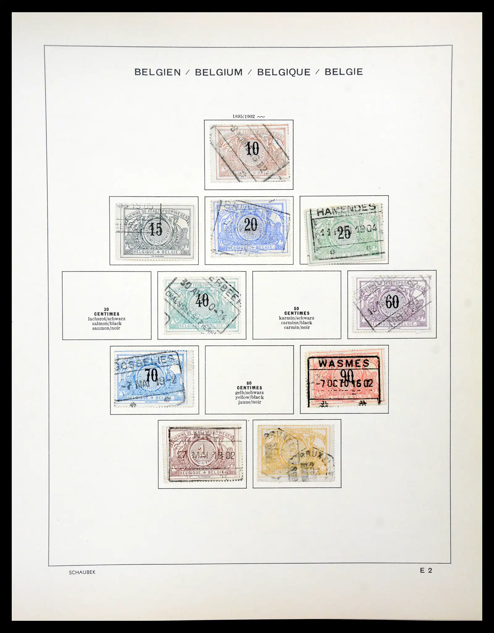 41329 0089 - Postzegelverzameling 41329 Belgie 1869-1982.