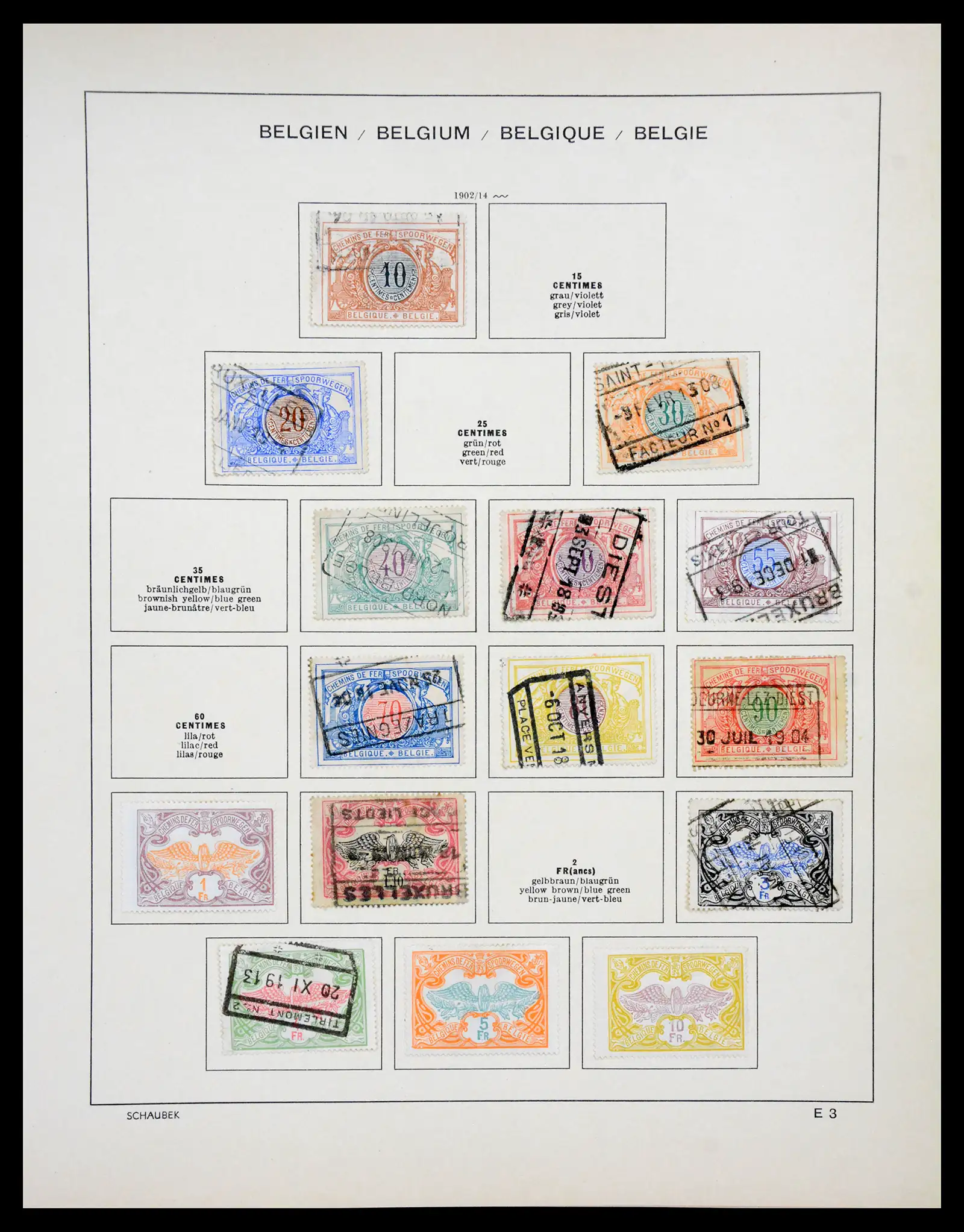 41329 0090 - Postzegelverzameling 41329 Belgie 1869-1982.