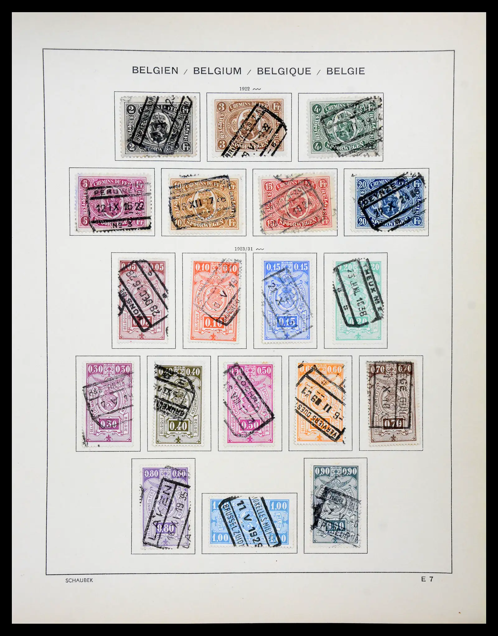 41329 0091 - Postzegelverzameling 41329 Belgie 1869-1982.