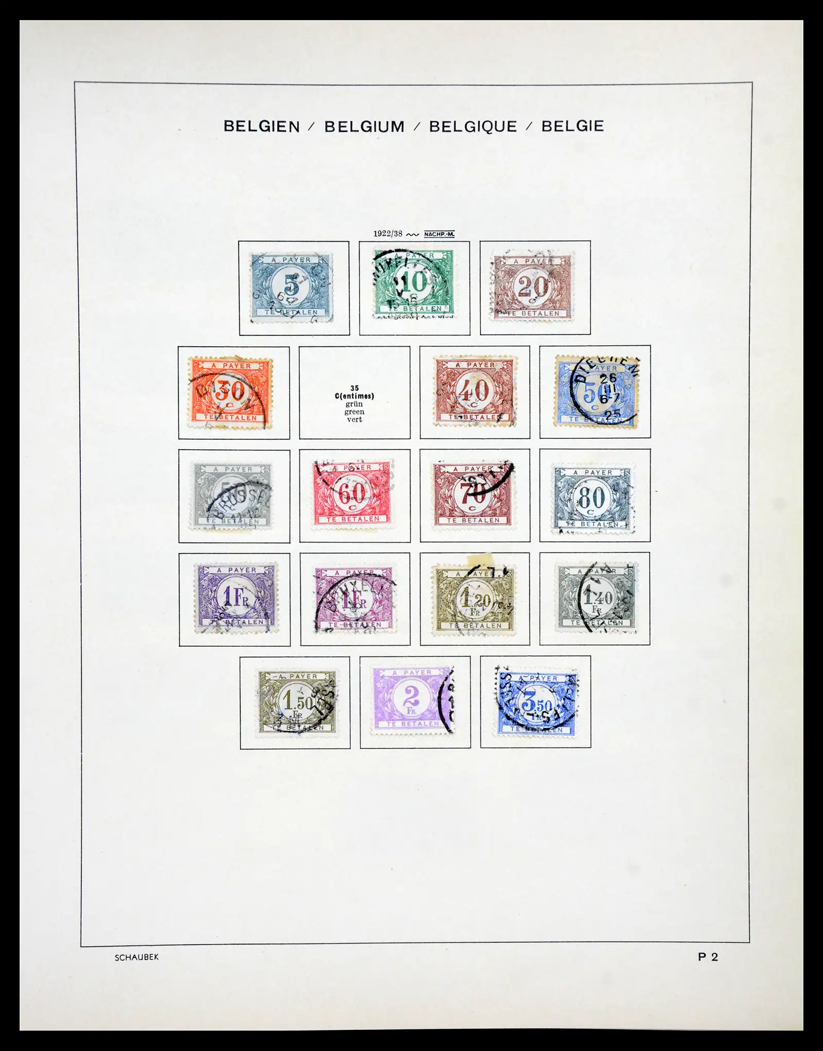 41329 0092 - Postzegelverzameling 41329 Belgie 1869-1982.