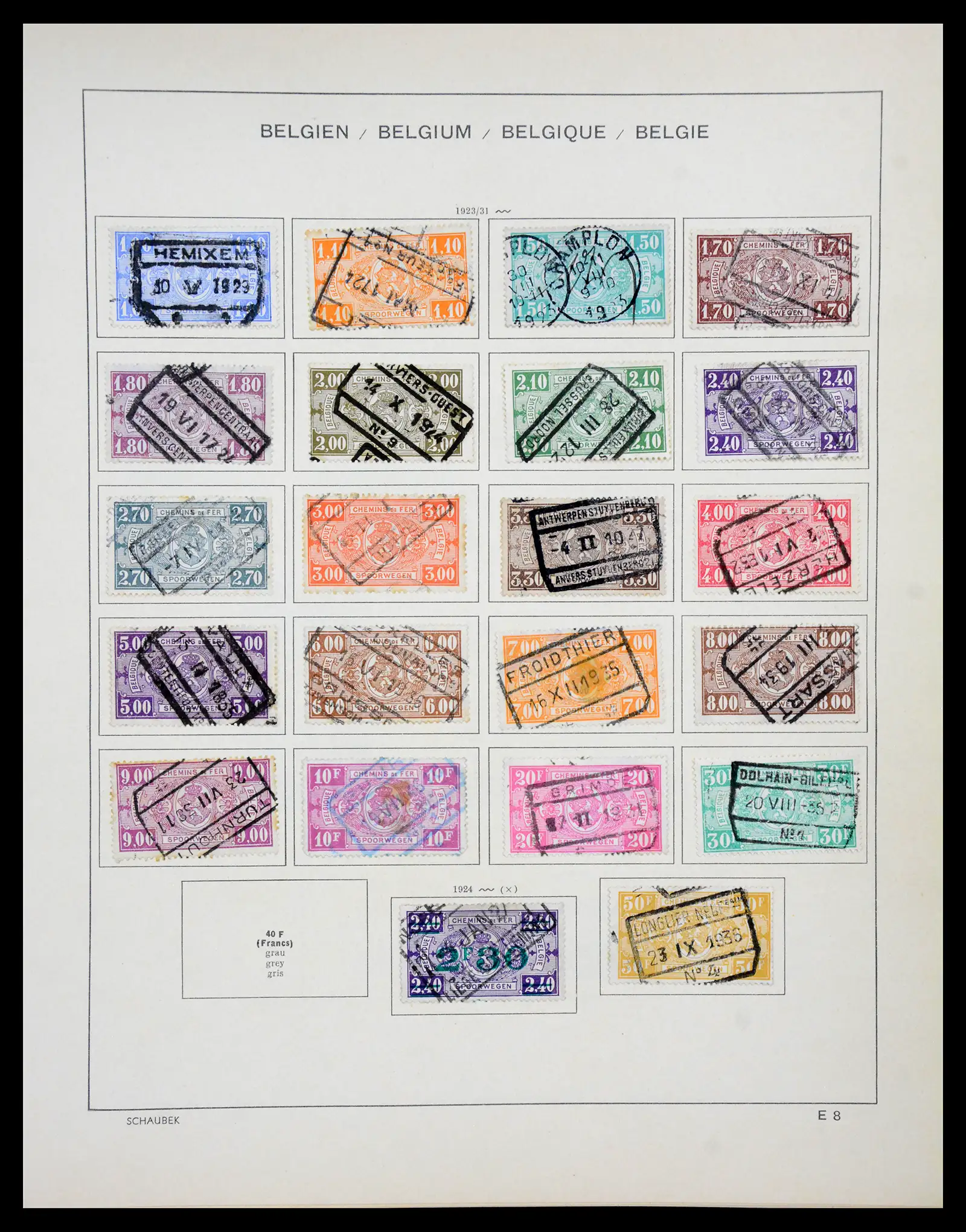 41329 0093 - Postzegelverzameling 41329 Belgie 1869-1982.