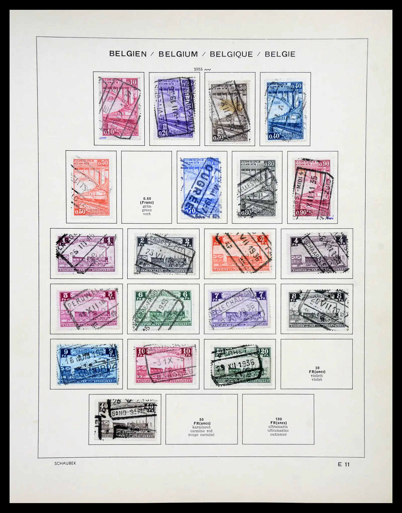 41329 0096 - Postzegelverzameling 41329 Belgie 1869-1982.