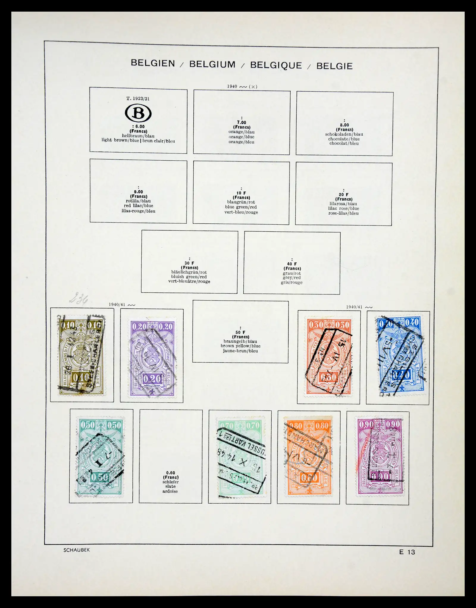 41329 0098 - Postzegelverzameling 41329 Belgie 1869-1982.