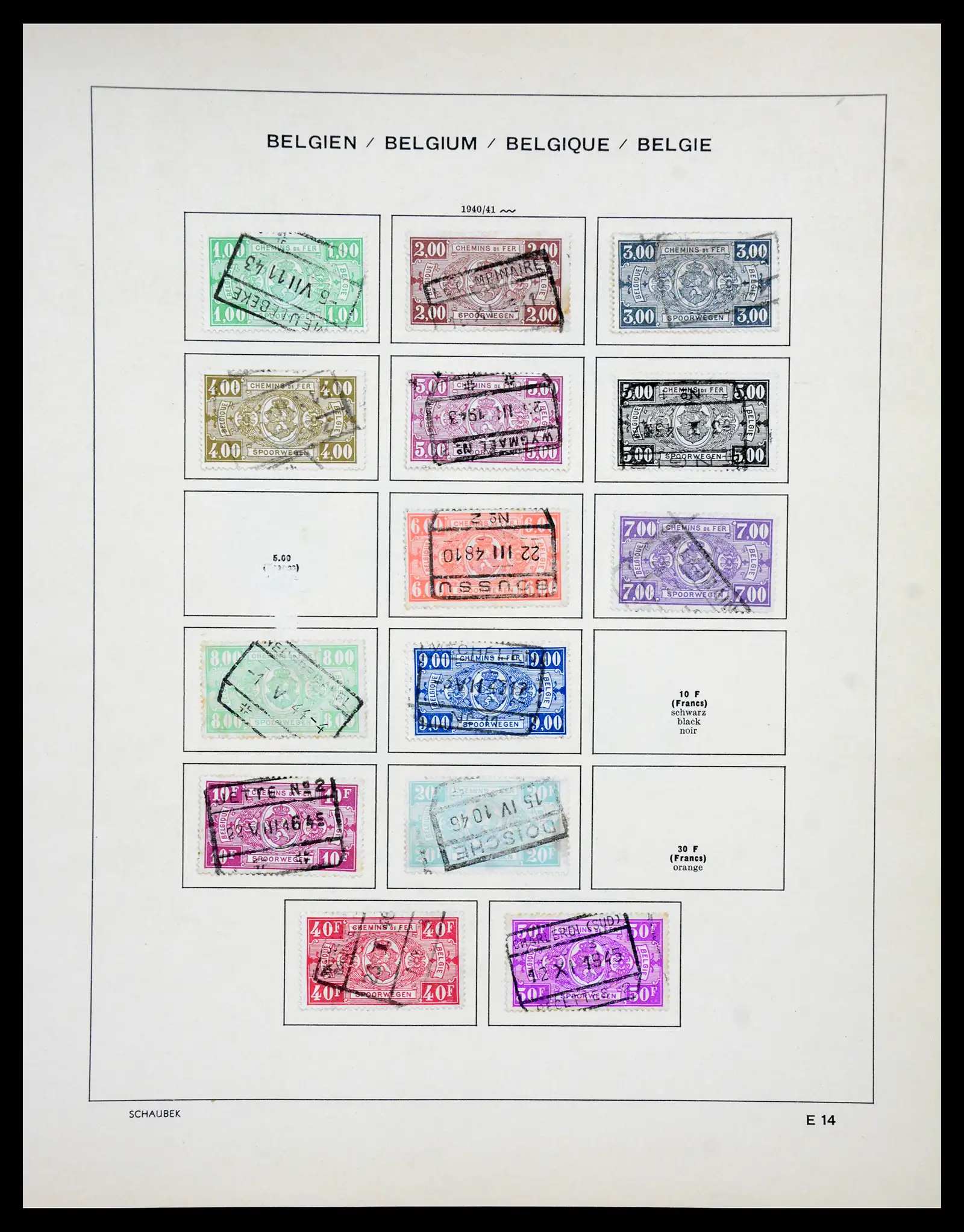 41329 0099 - Postzegelverzameling 41329 Belgie 1869-1982.