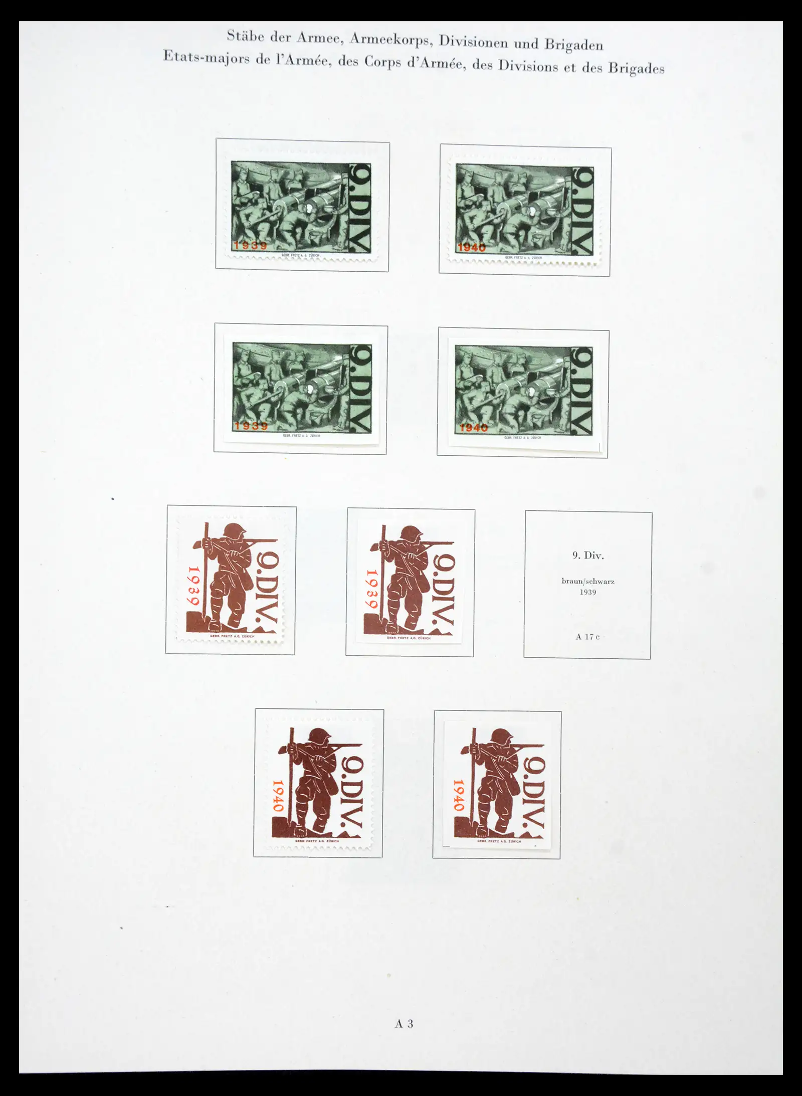 41339 0003 - Stamp collection 41339 Switzerland soldier stamps 1939-1945.