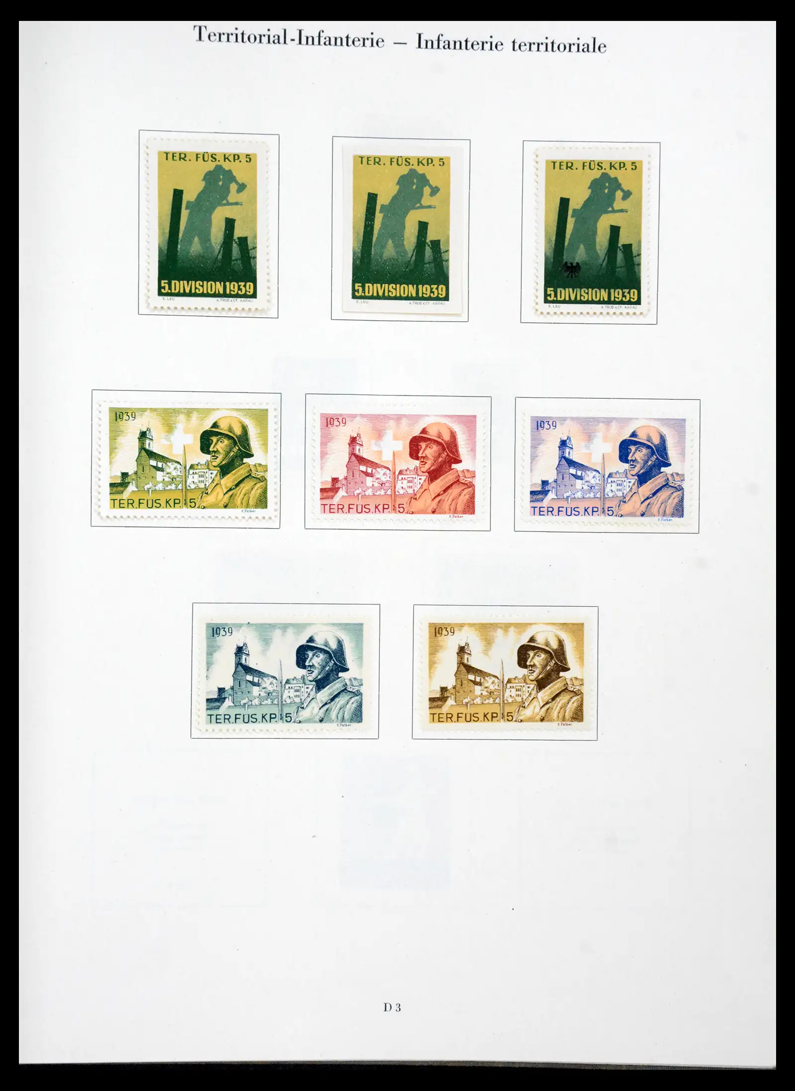 41339 0031 - Postzegelverzameling 41339 Zwitserland soldatenzegels 1939-1945.