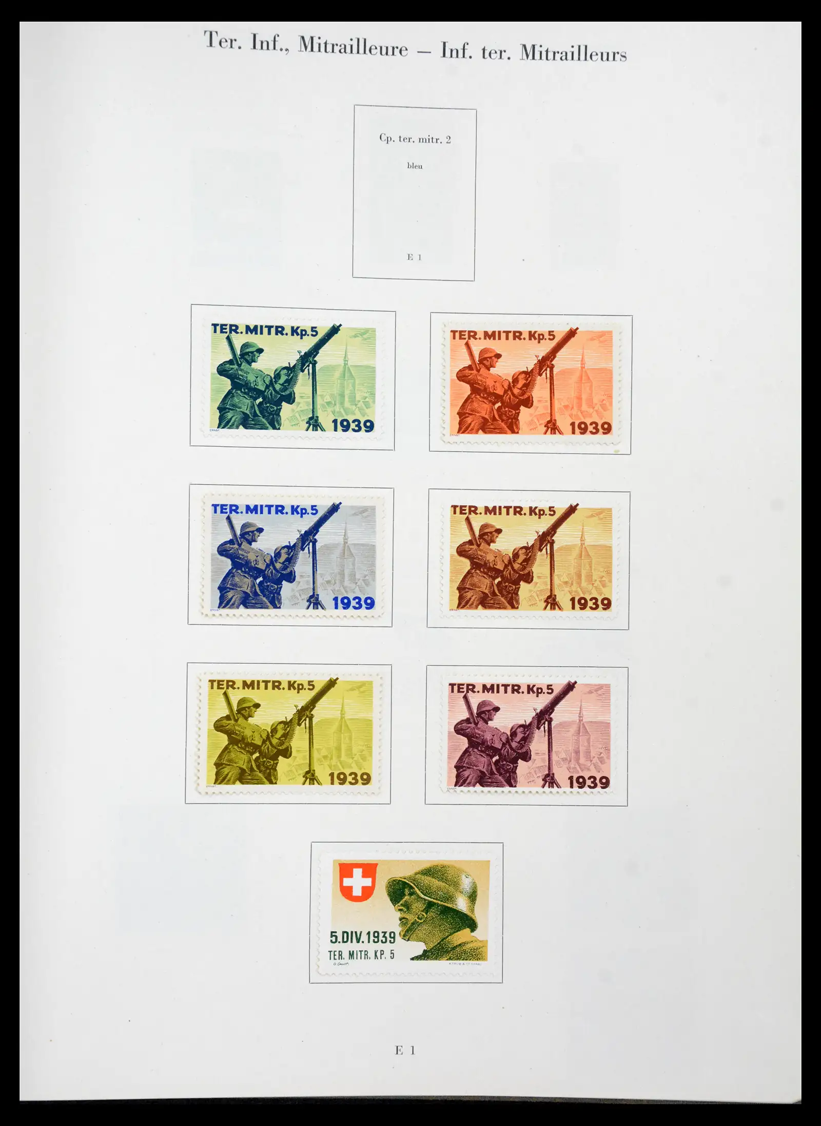 41339 0039 - Postzegelverzameling 41339 Zwitserland soldatenzegels 1939-1945.