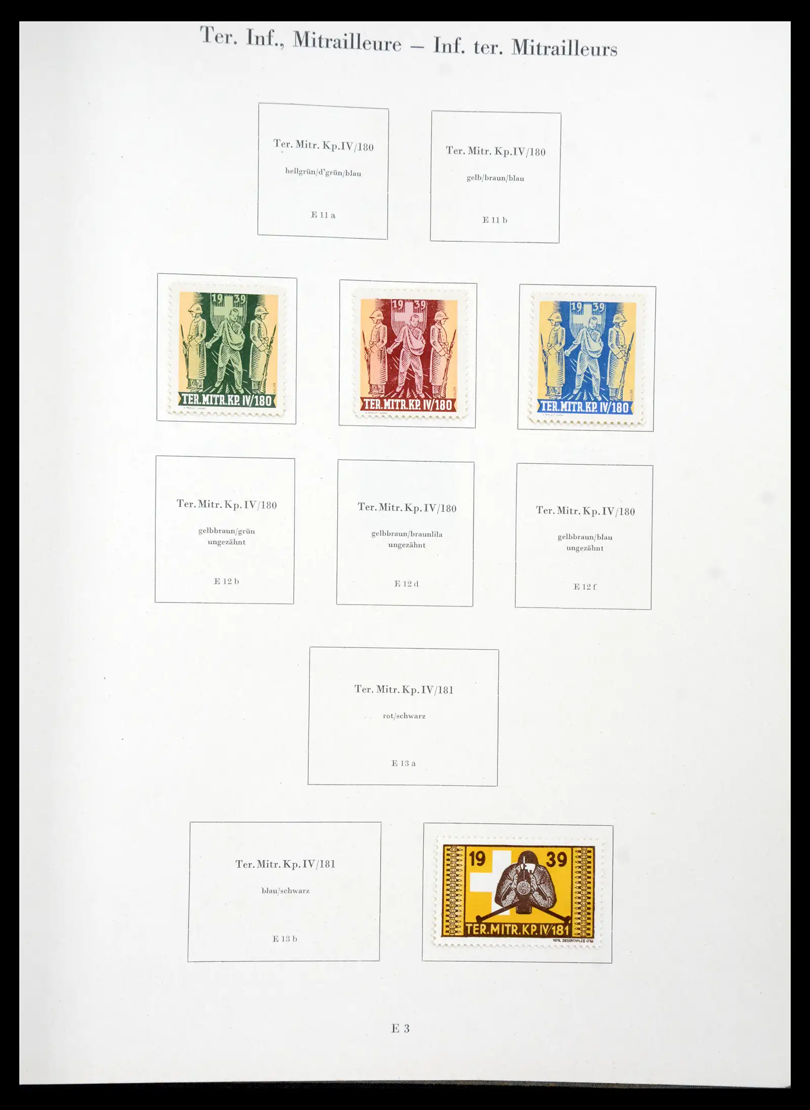 41339 0041 - Postzegelverzameling 41339 Zwitserland soldatenzegels 1939-1945.